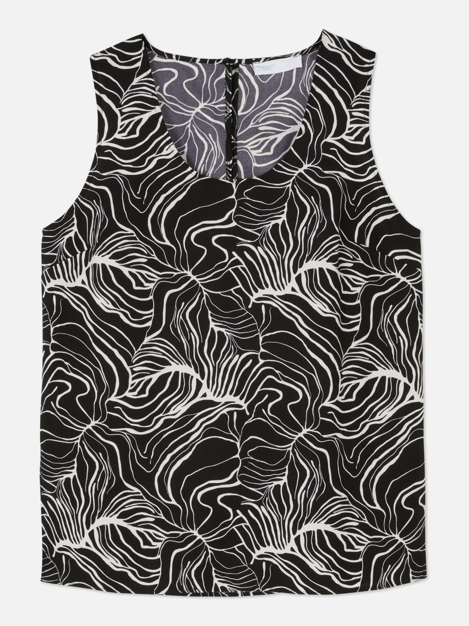 Abstract Print Sleeveless Top