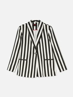 Beetlejuice X Colleen Atwood Striped Blazer
