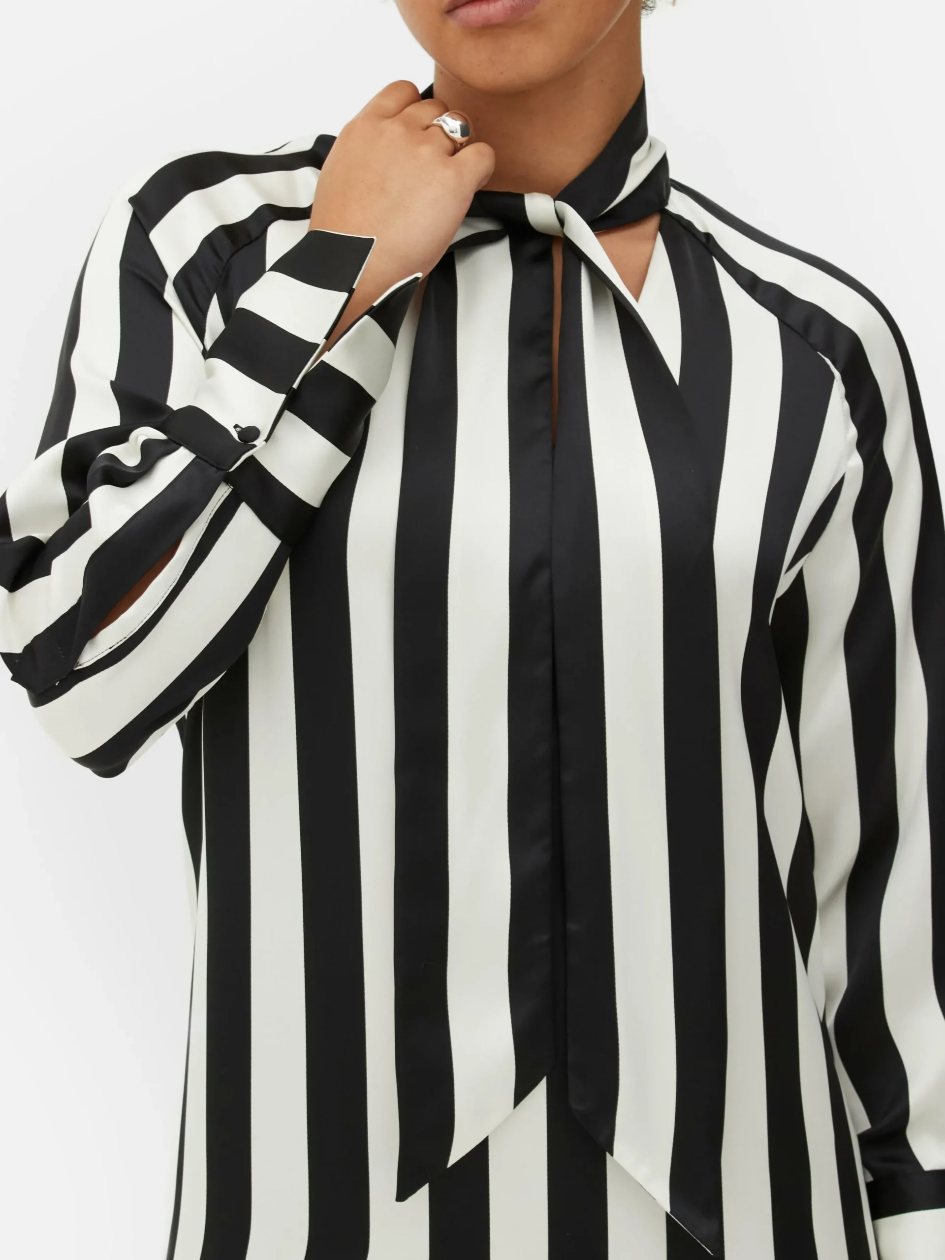 Beetlejuice X Colleen Atwood Striped Midi Dress