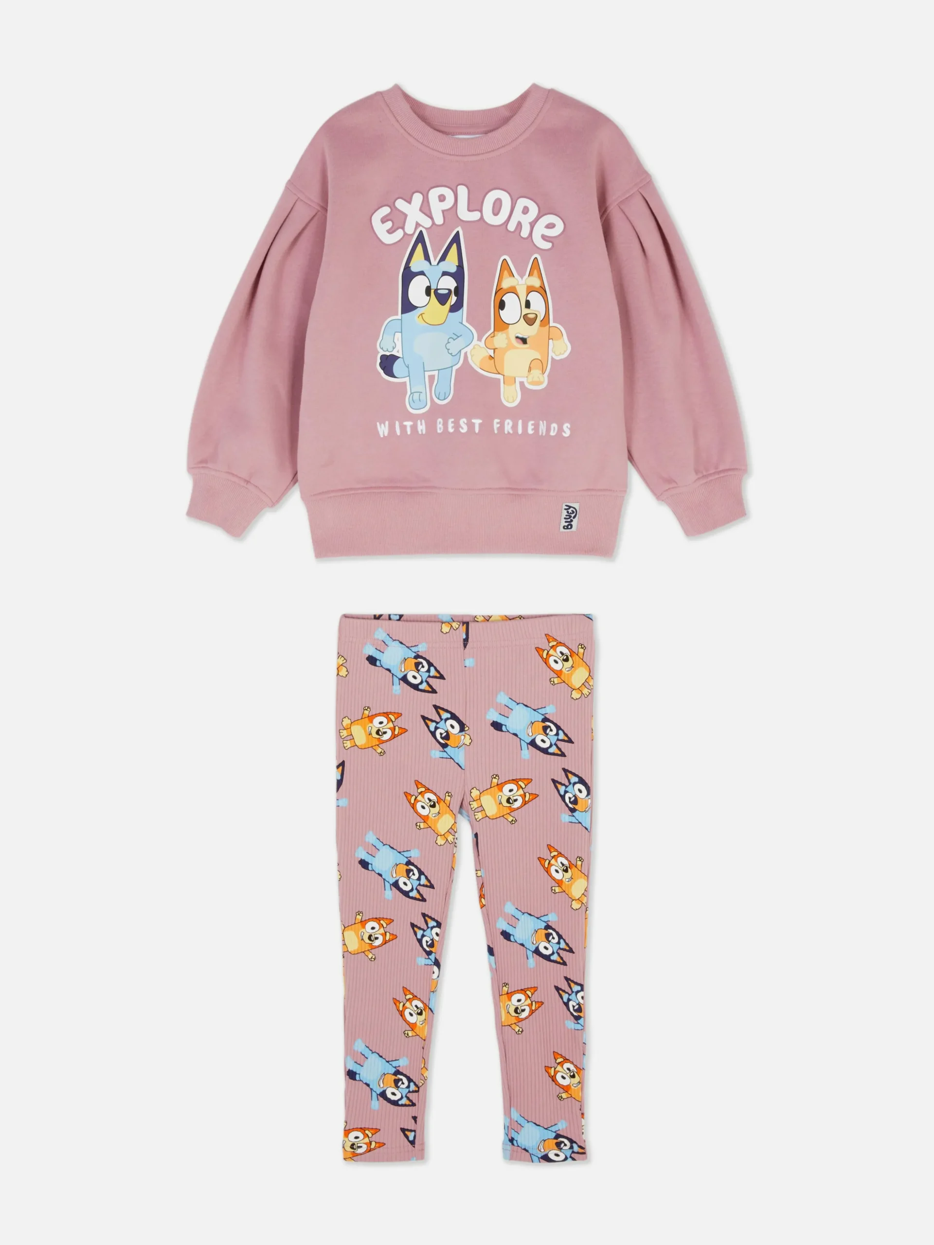 Bluey Sweatshirt And Ribbed Leggings Set