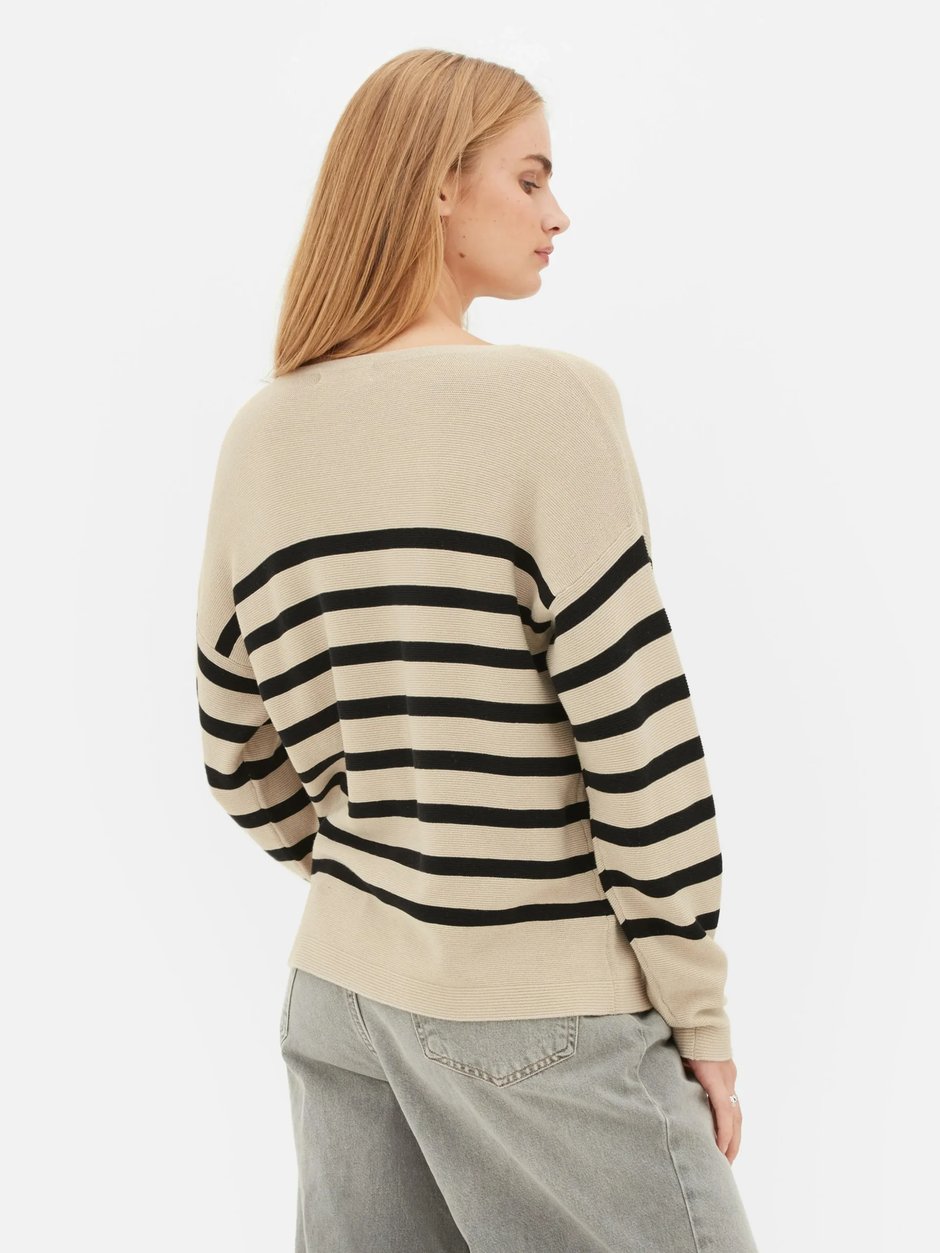 Boat Neck Long Sleeve Sweater