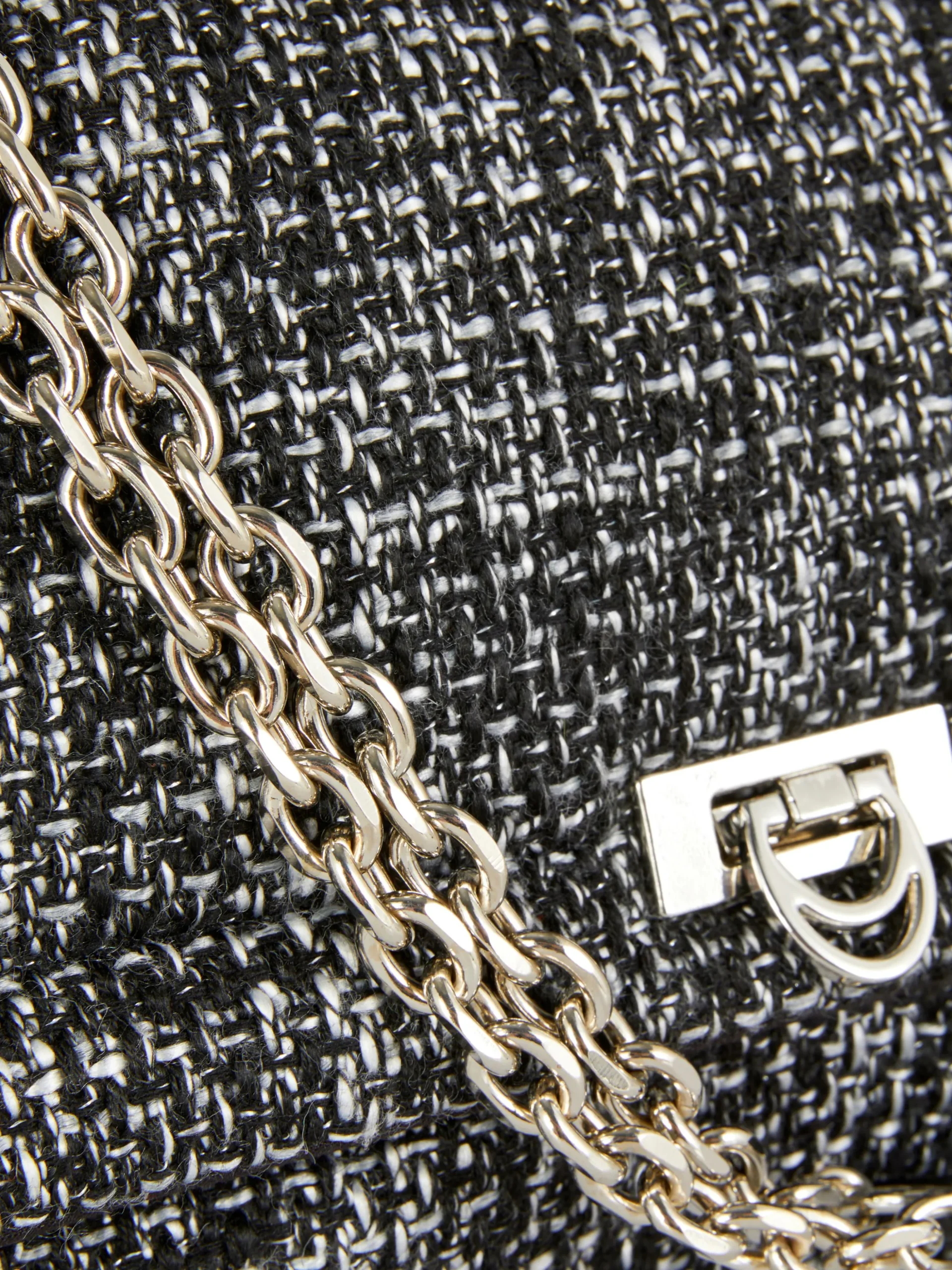Bouclé Flap Front Crossbody Bag