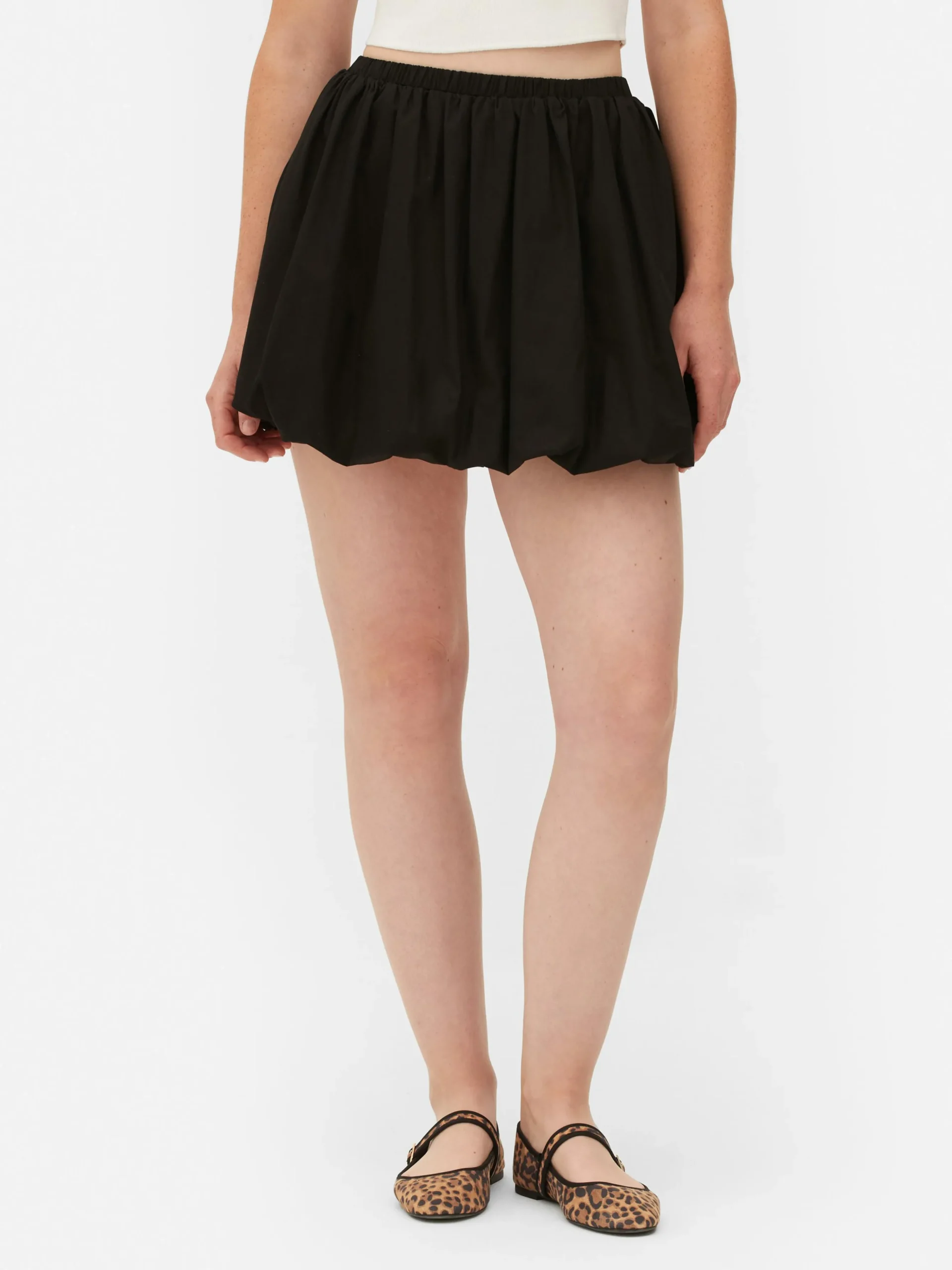 Bubble Hem Mini Skirt