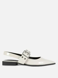 Buckle Slingback Ballerina Flats