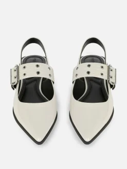 Buckle Slingback Ballerina Flats