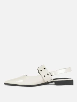 Buckle Slingback Ballerina Flats