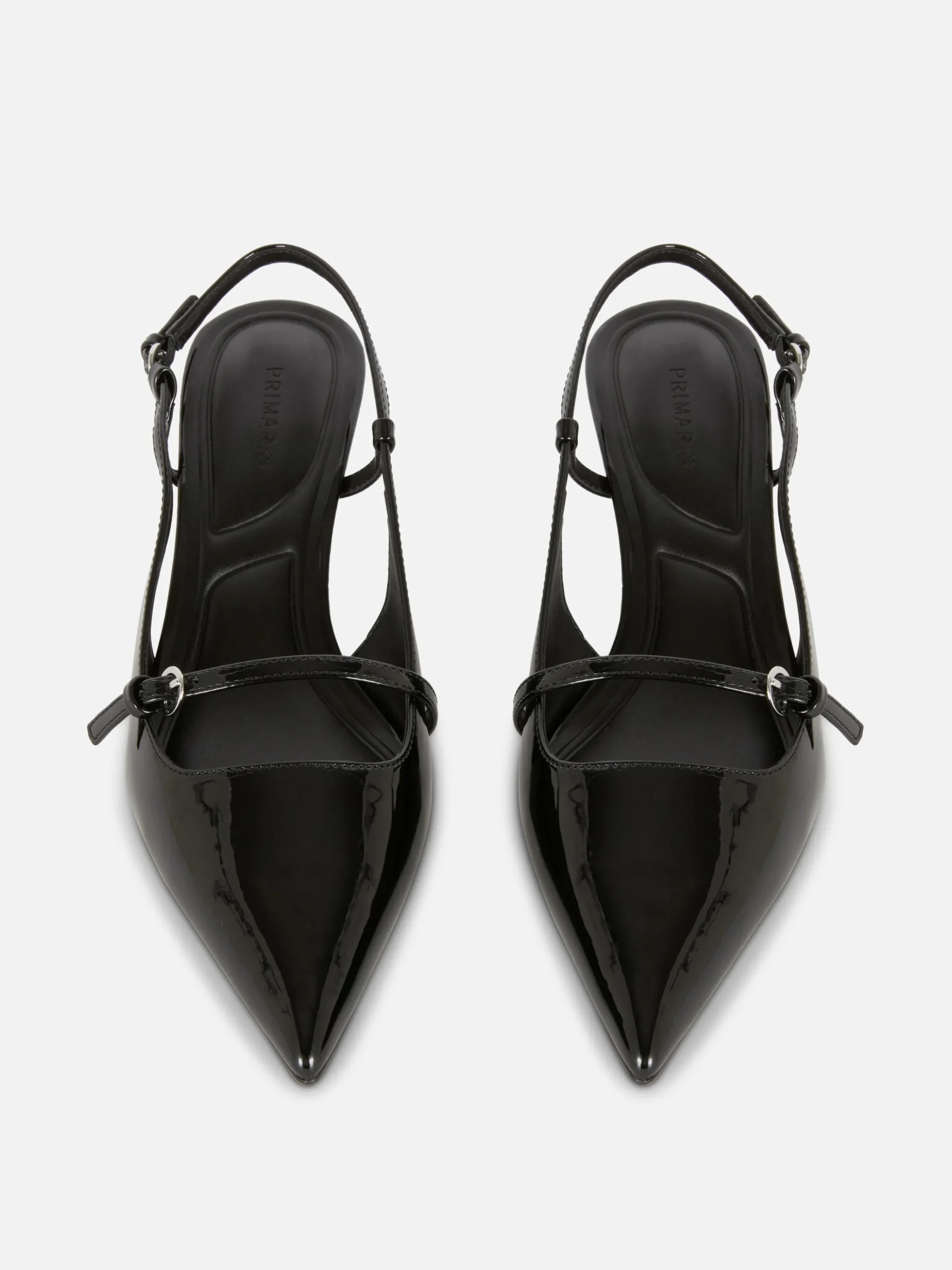 Buckled Patent Kitten Heels