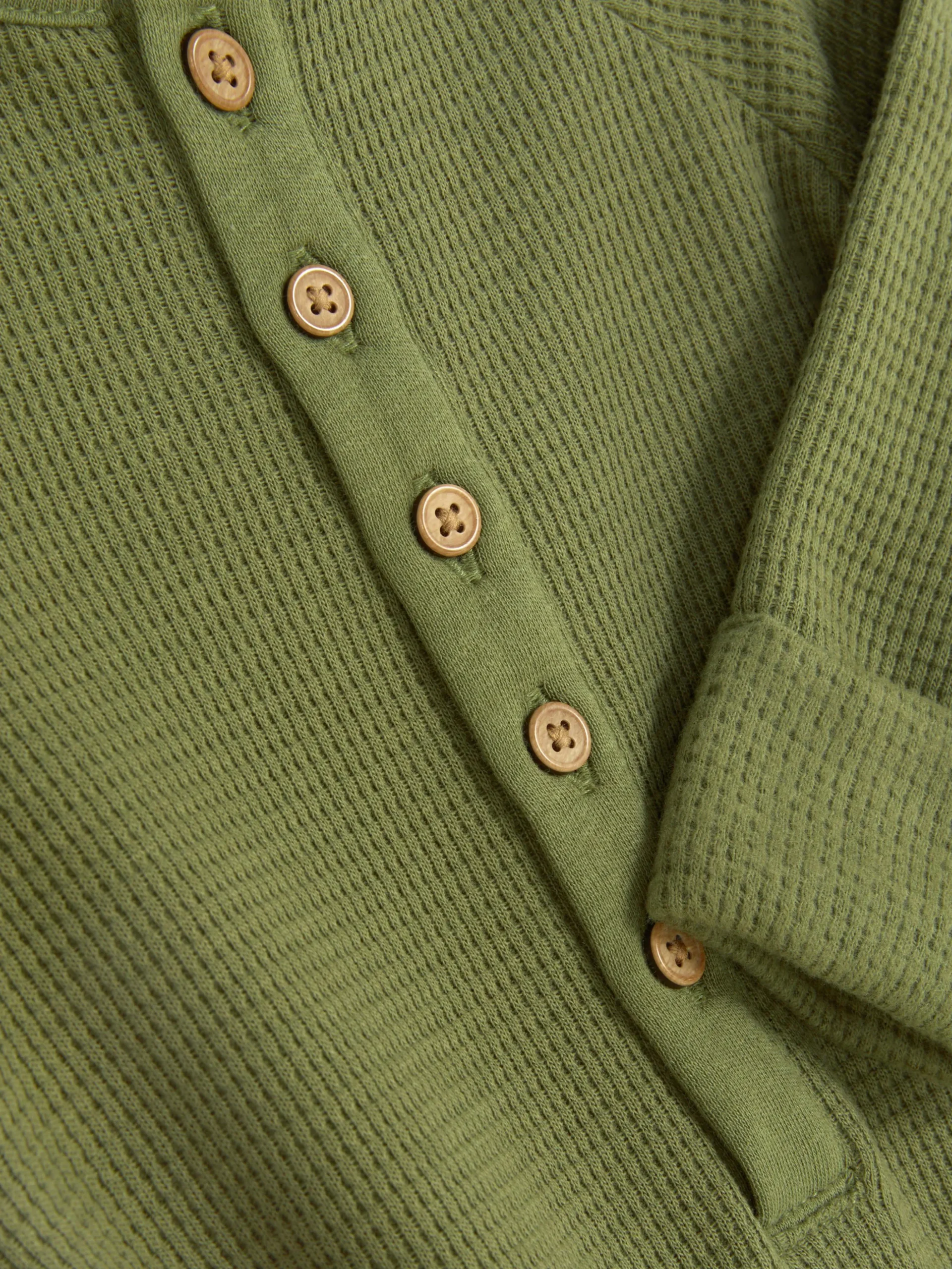 Buttoned Waffle Romper