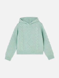Cable Knit Hooded Sweater