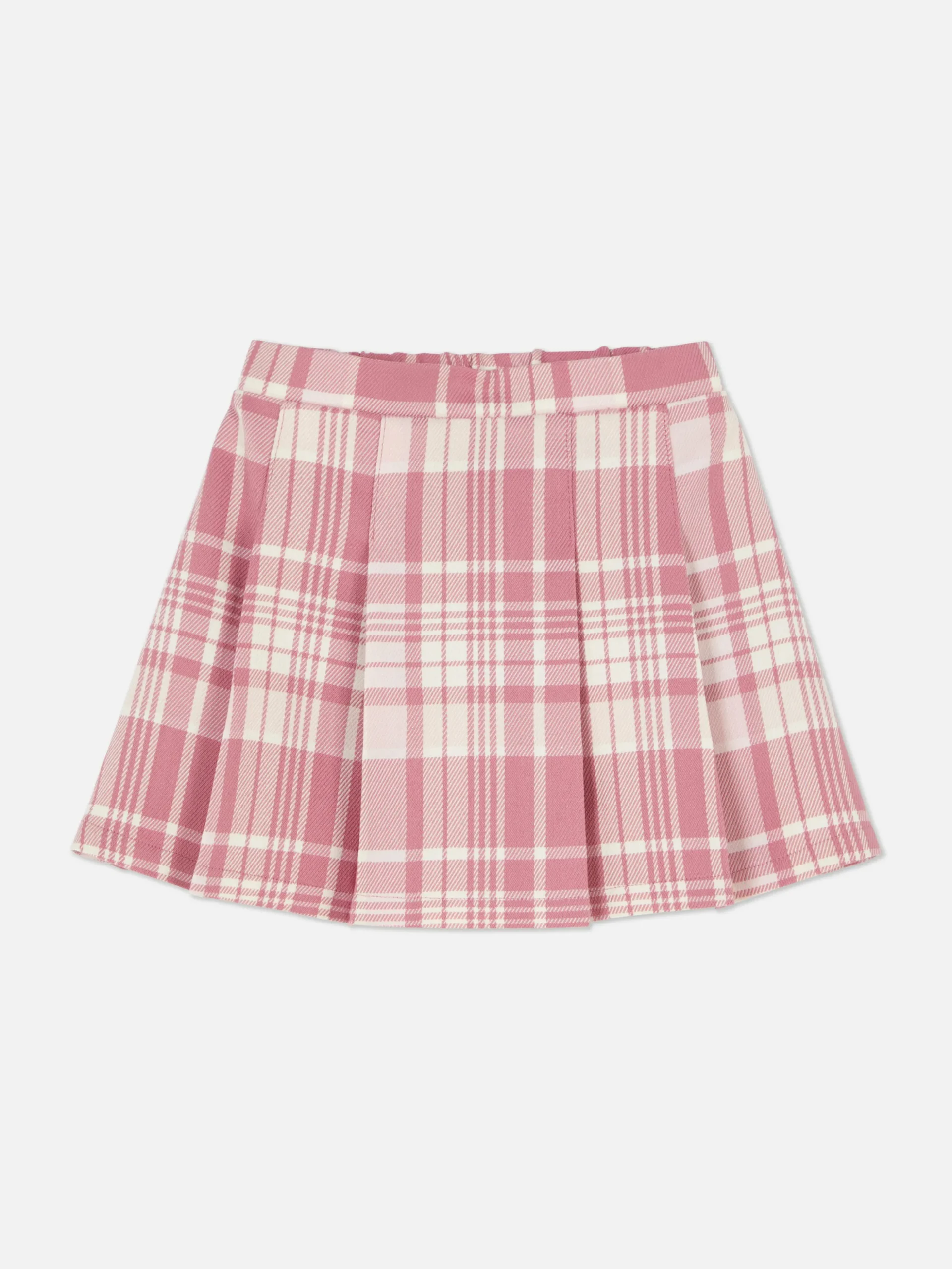 Check Pleated Skirt