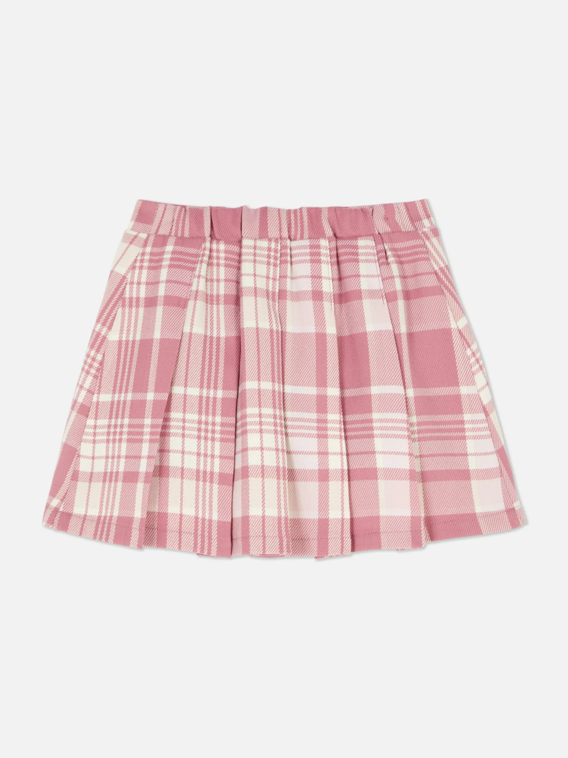 Check Pleated Skirt