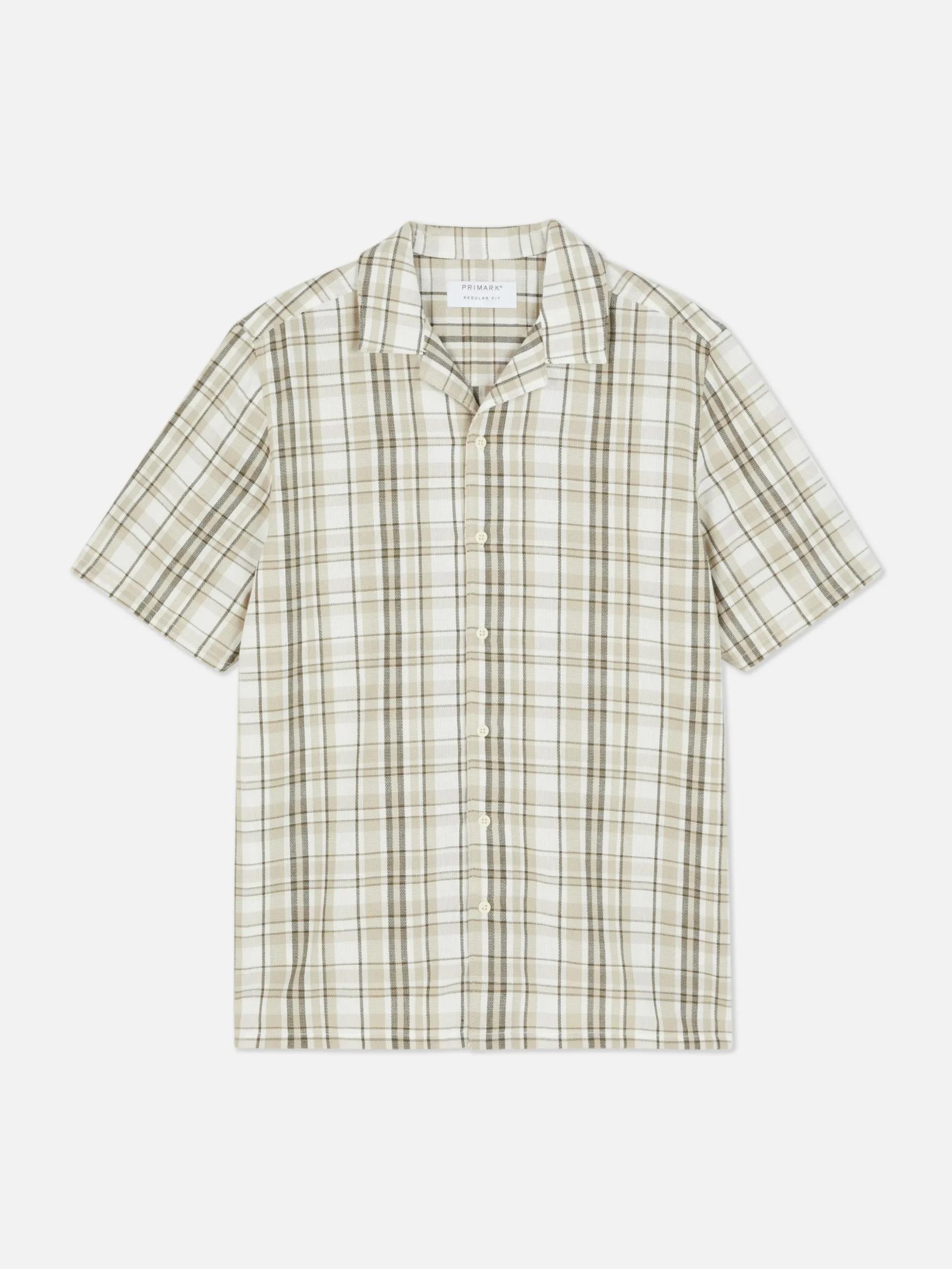 Check Textured Short Sleeve Shirt