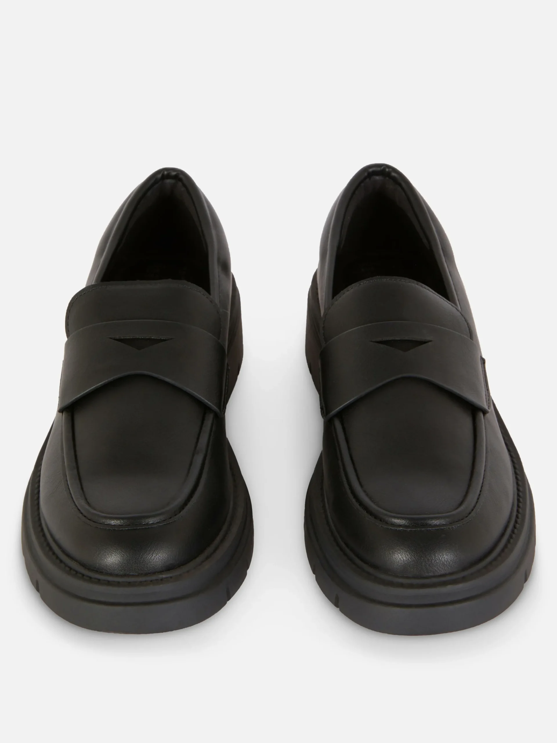 Chunky Sole Faux Leather Loafers