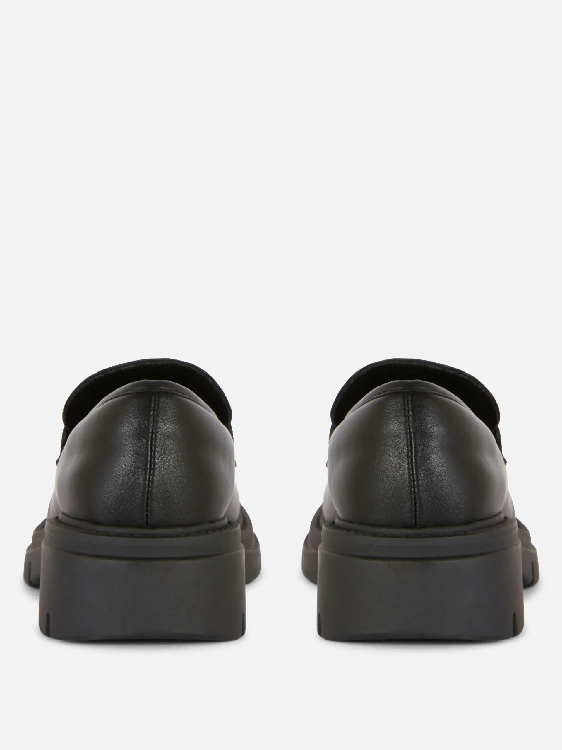 Chunky Sole Faux Leather Loafers