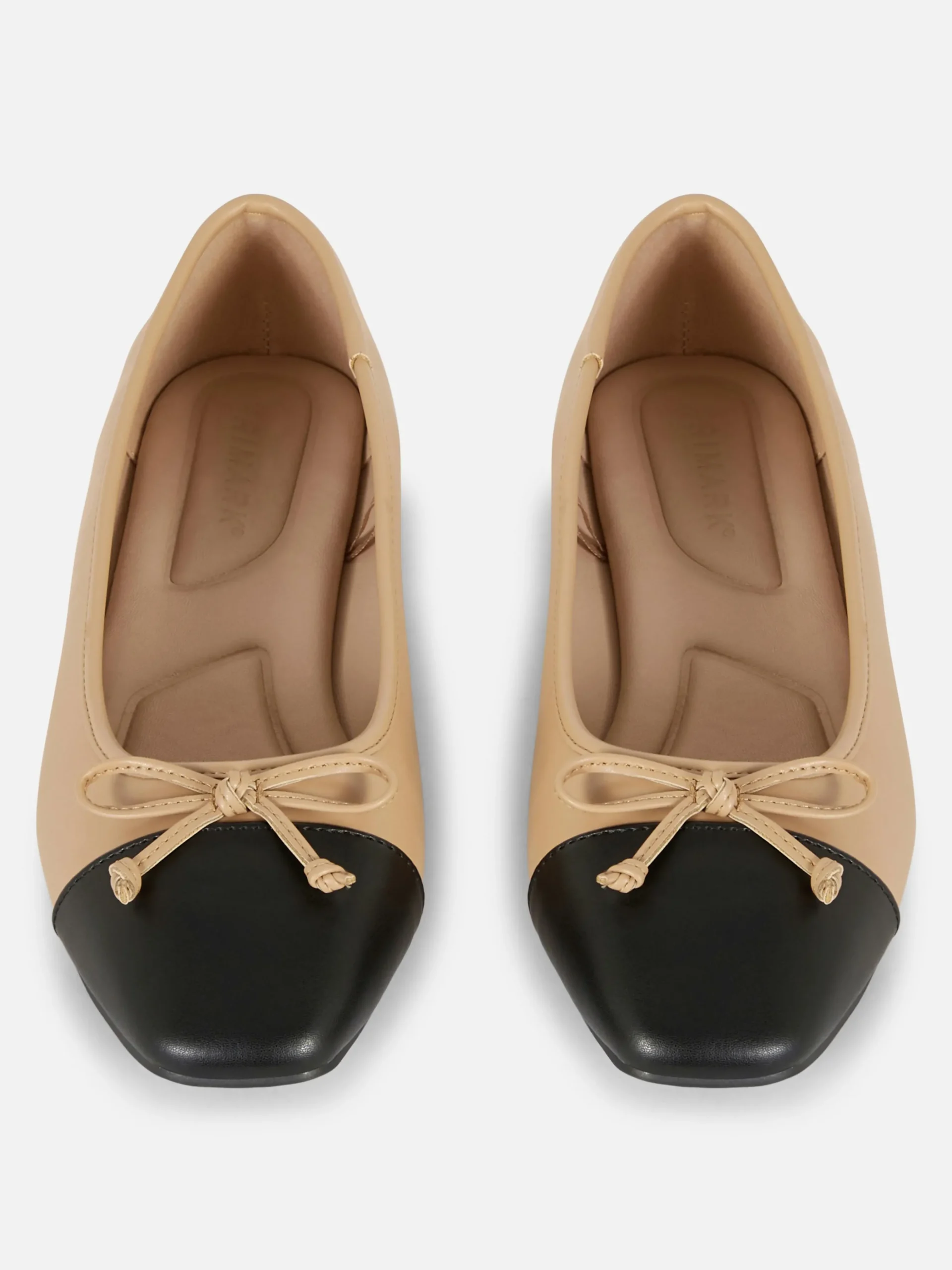 Contrast Cap Toe Ballet Flats