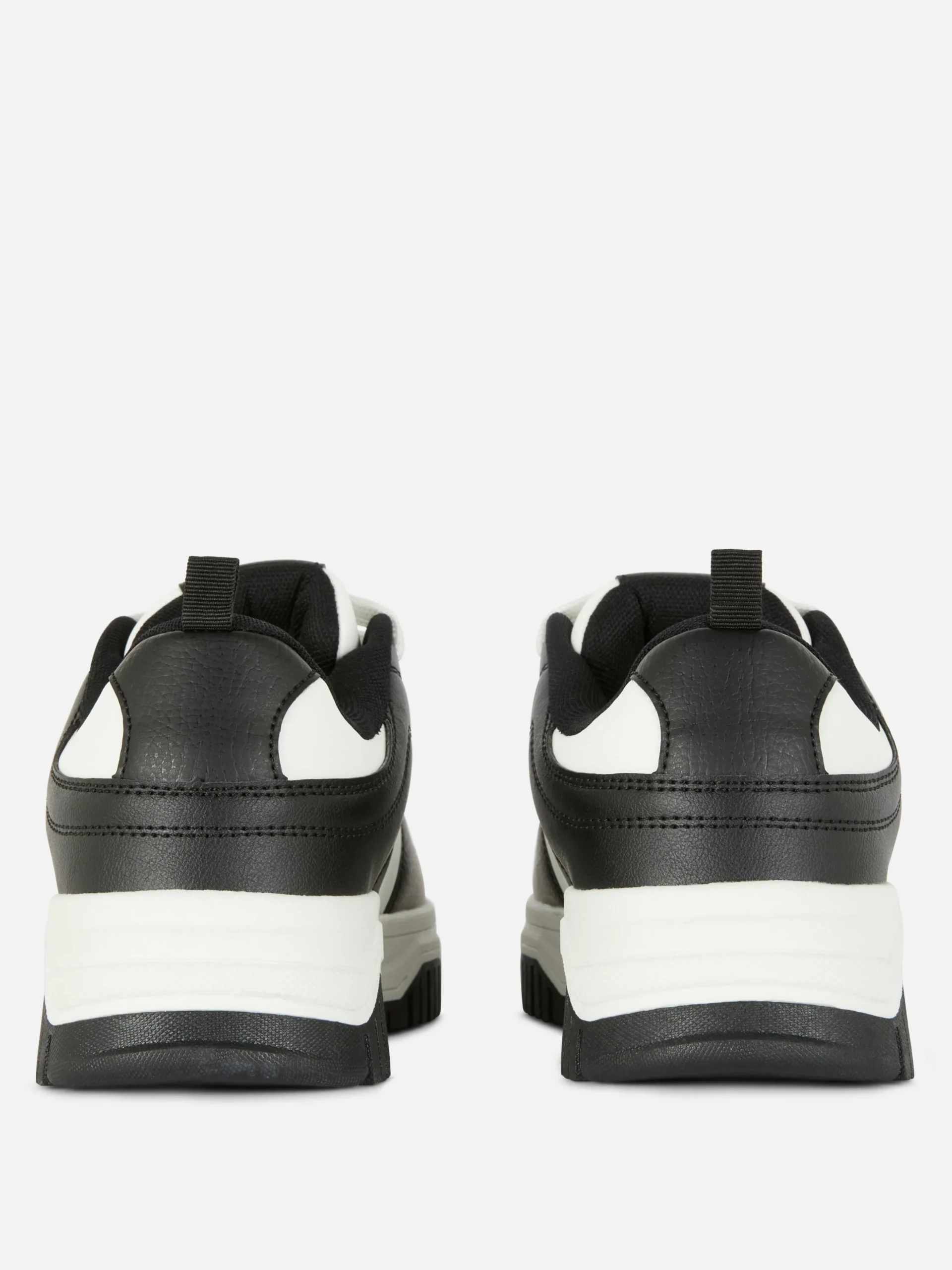 Contrast Panel Lace-Up Sneakers