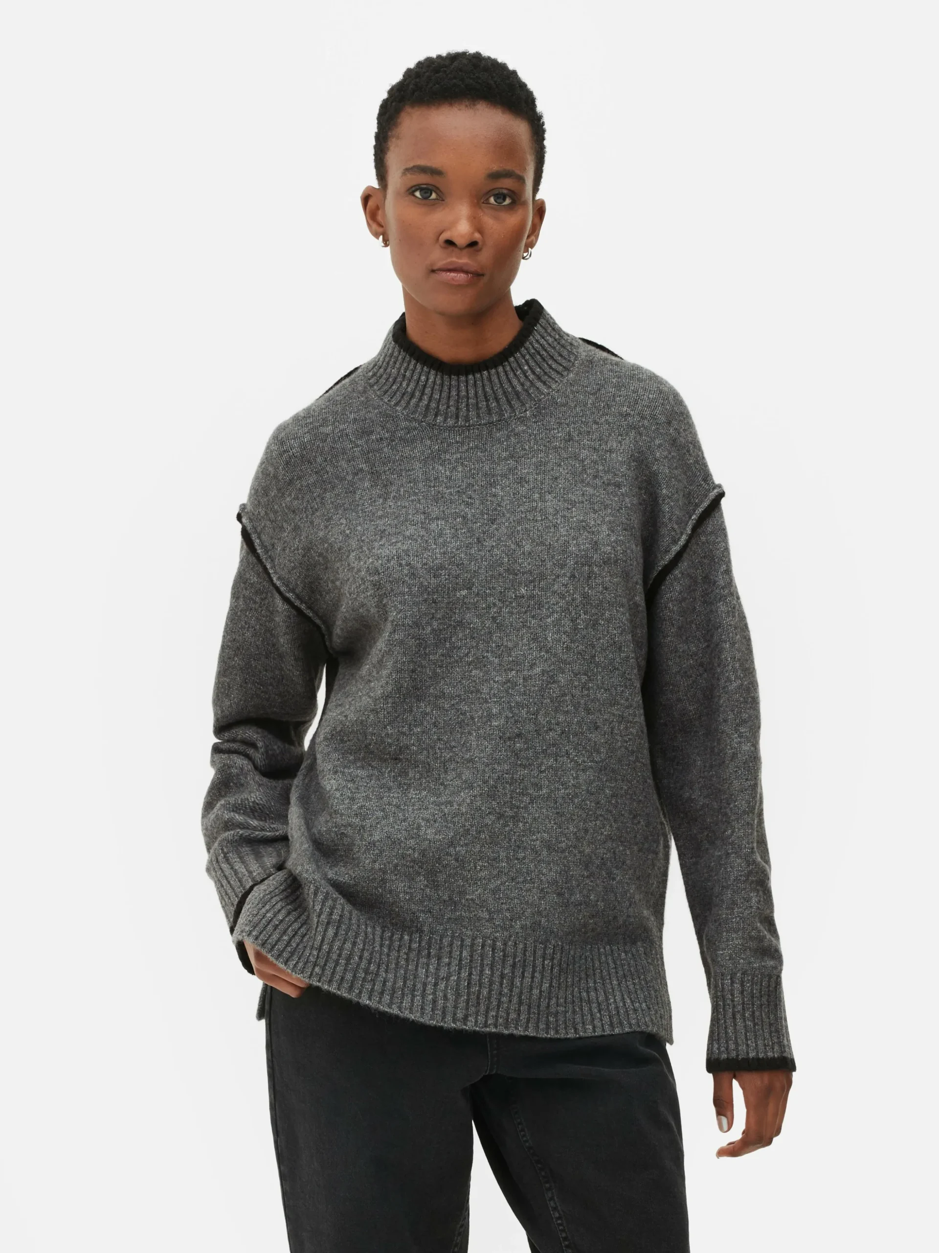 Contrast Stitch Sweater