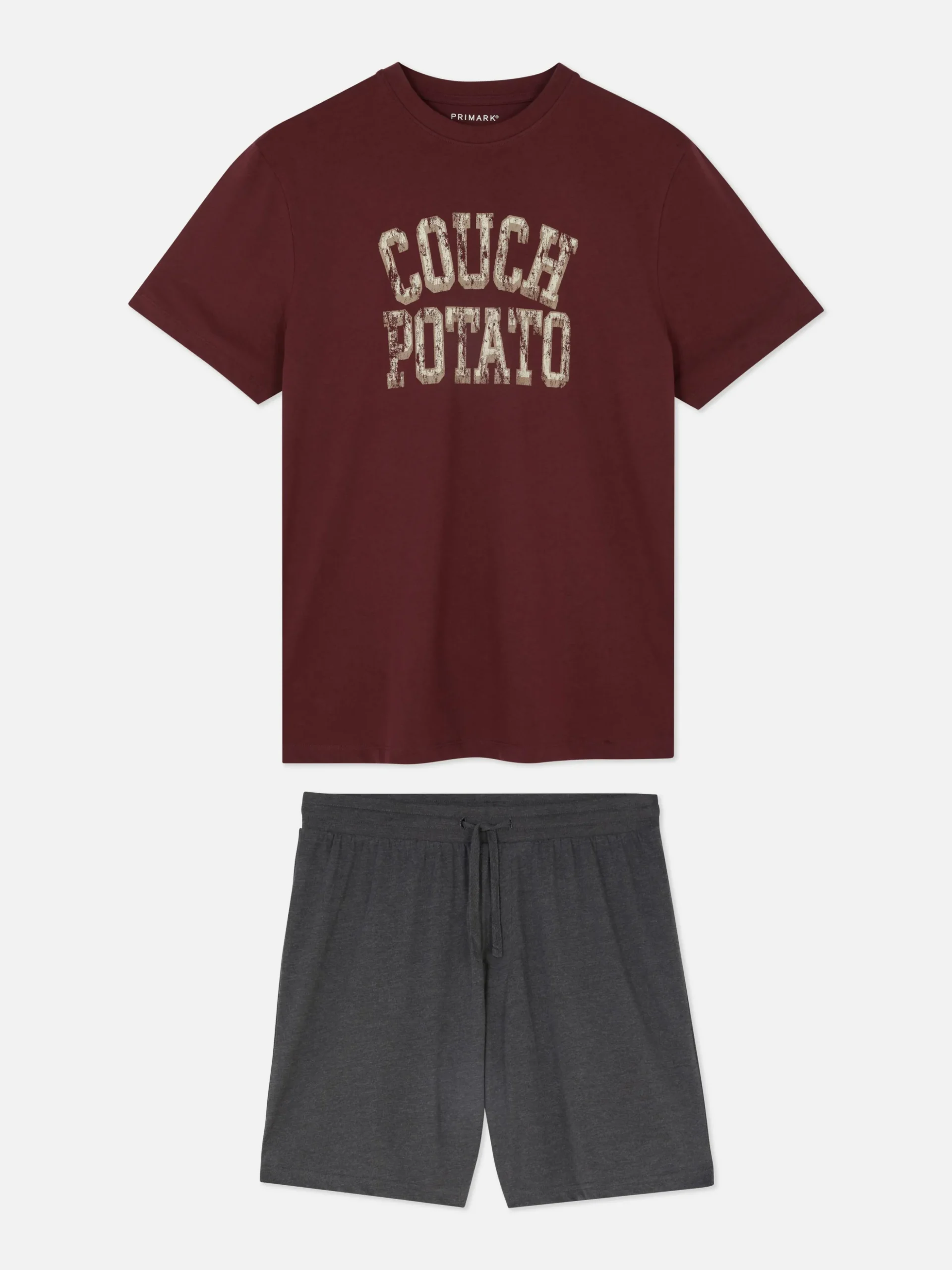 Couch Potato T-Shirt And Shorts Pajamas