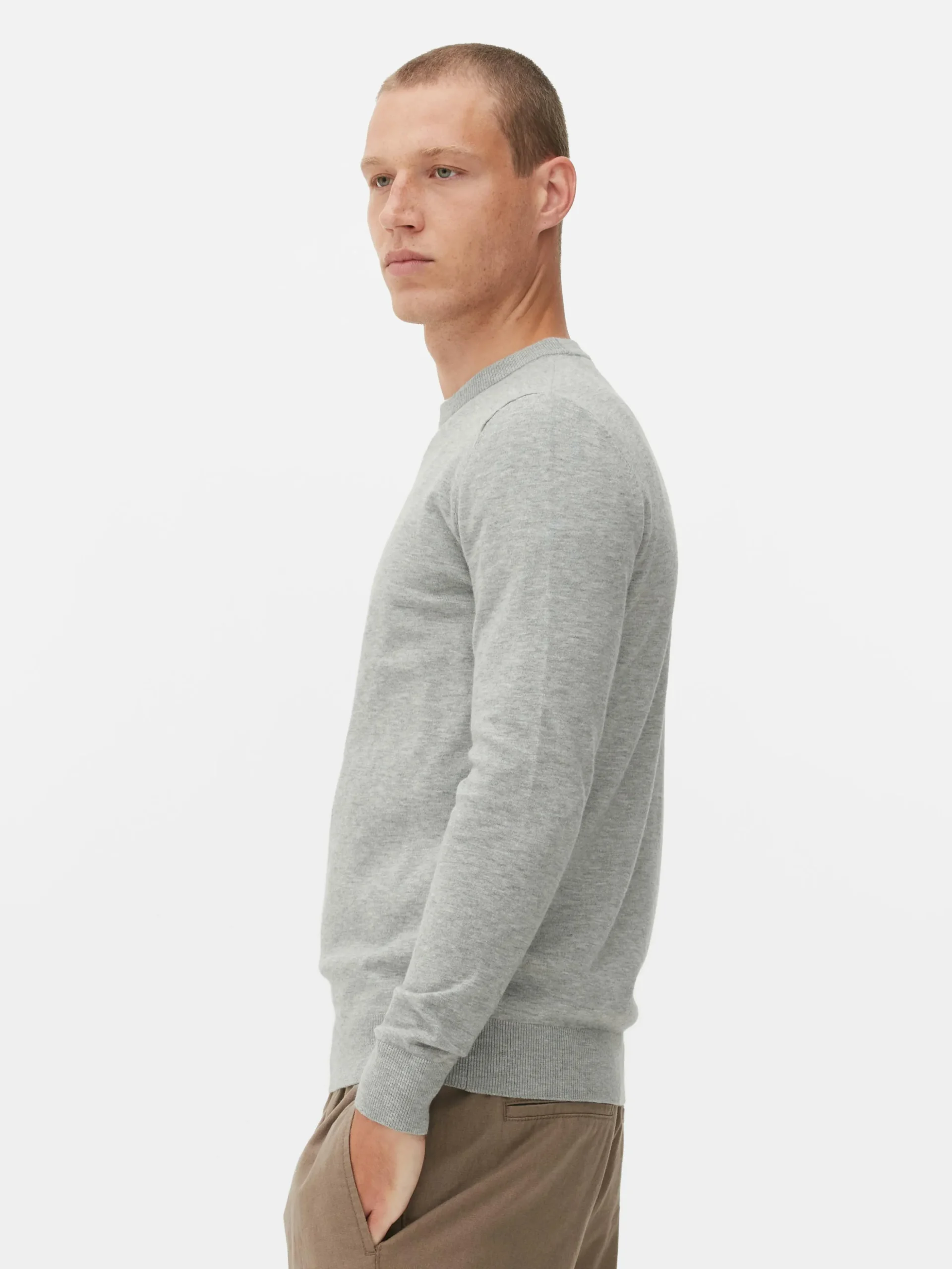 Crew Neck Fine Knit Sweater