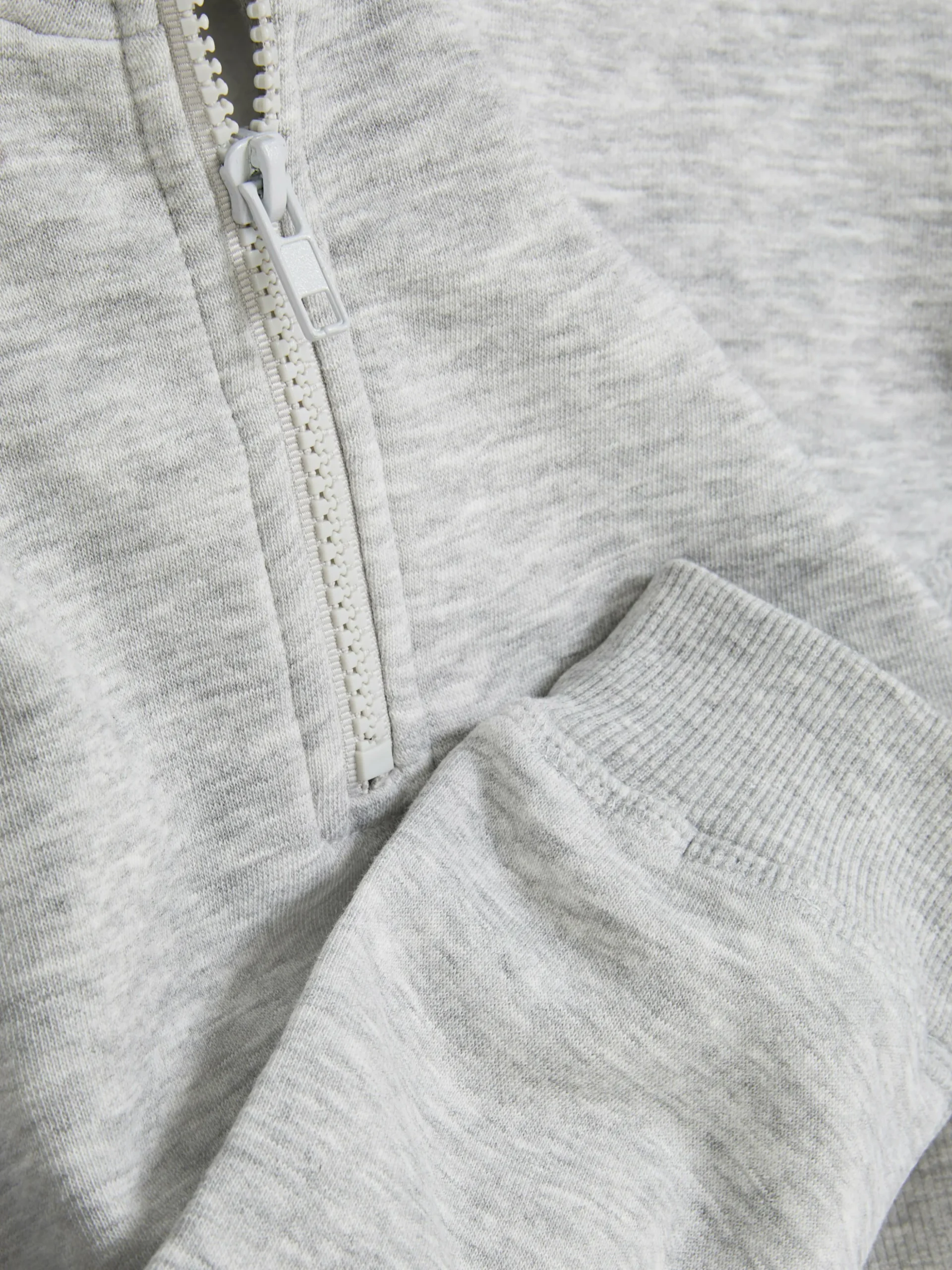 Cropped Funnel Neck Sweatshirt