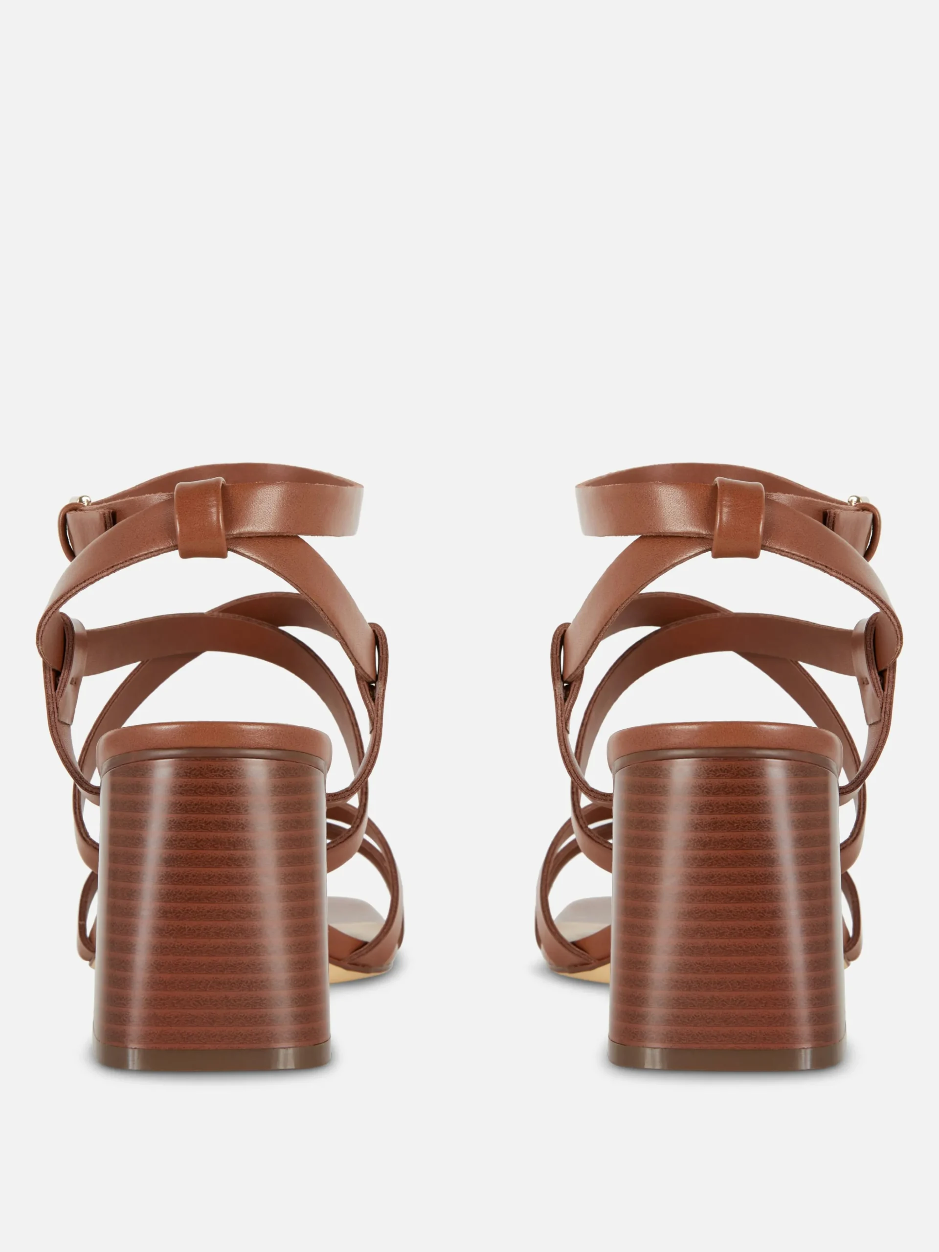 Cross Strap Block Heel Sandals