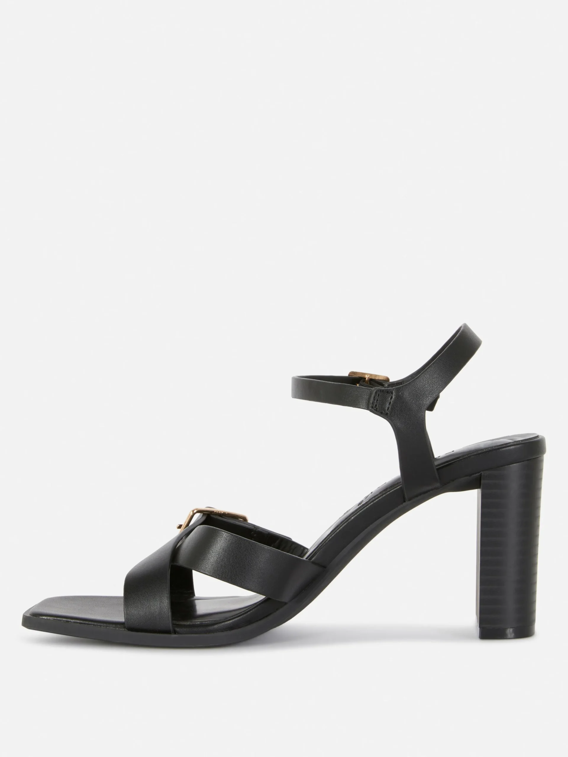 Cross Strap Heeled Sandals