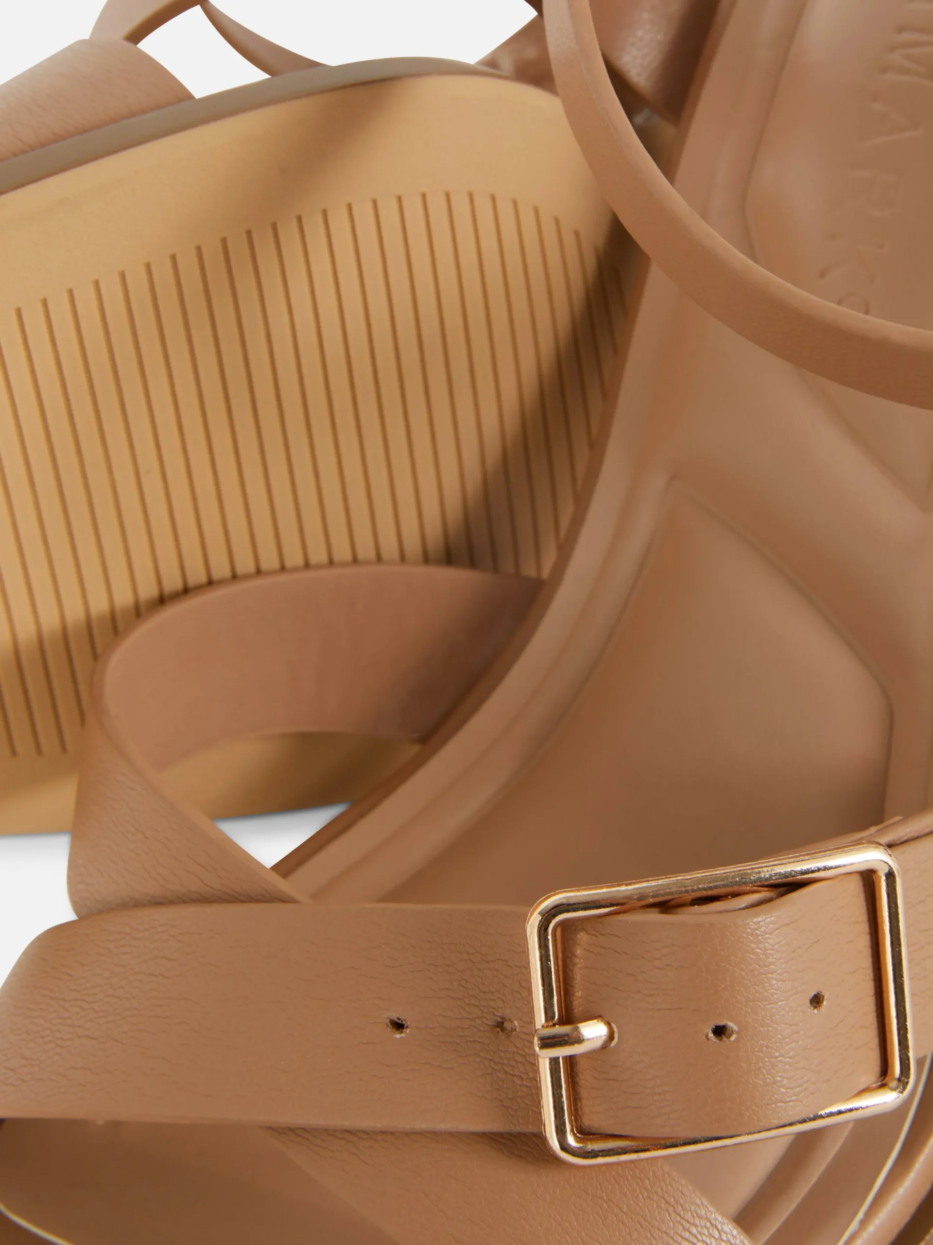 Cross Strap Heeled Sandals