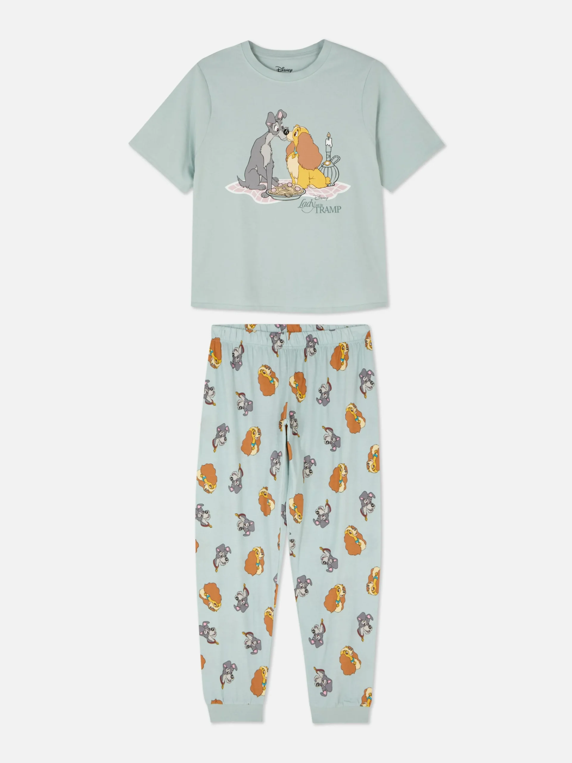 Disney Character Print Jersey Pajamas