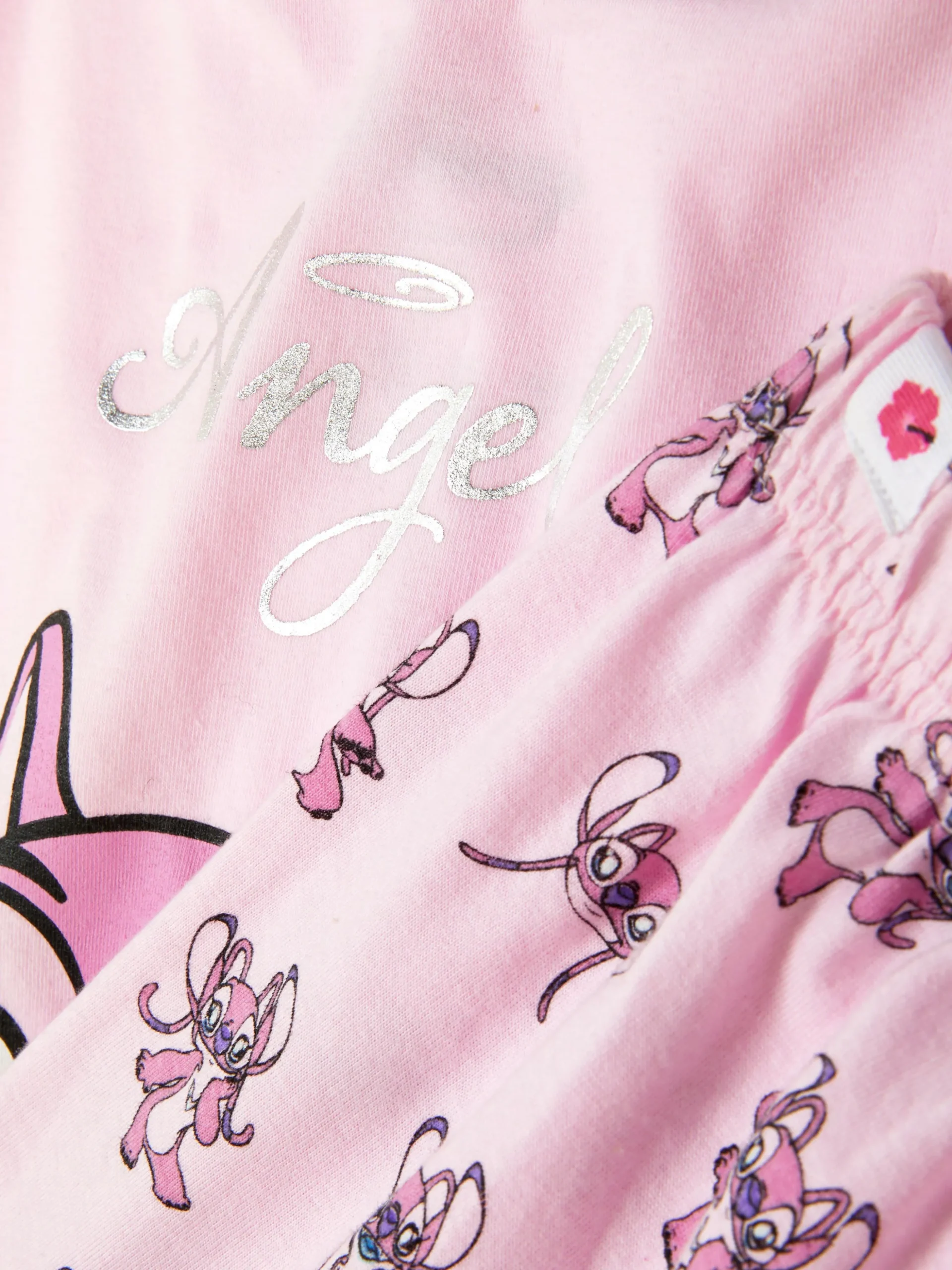 Disney’s Lilo And Stitch Angel Cropped Cami And Shorts Pajamas