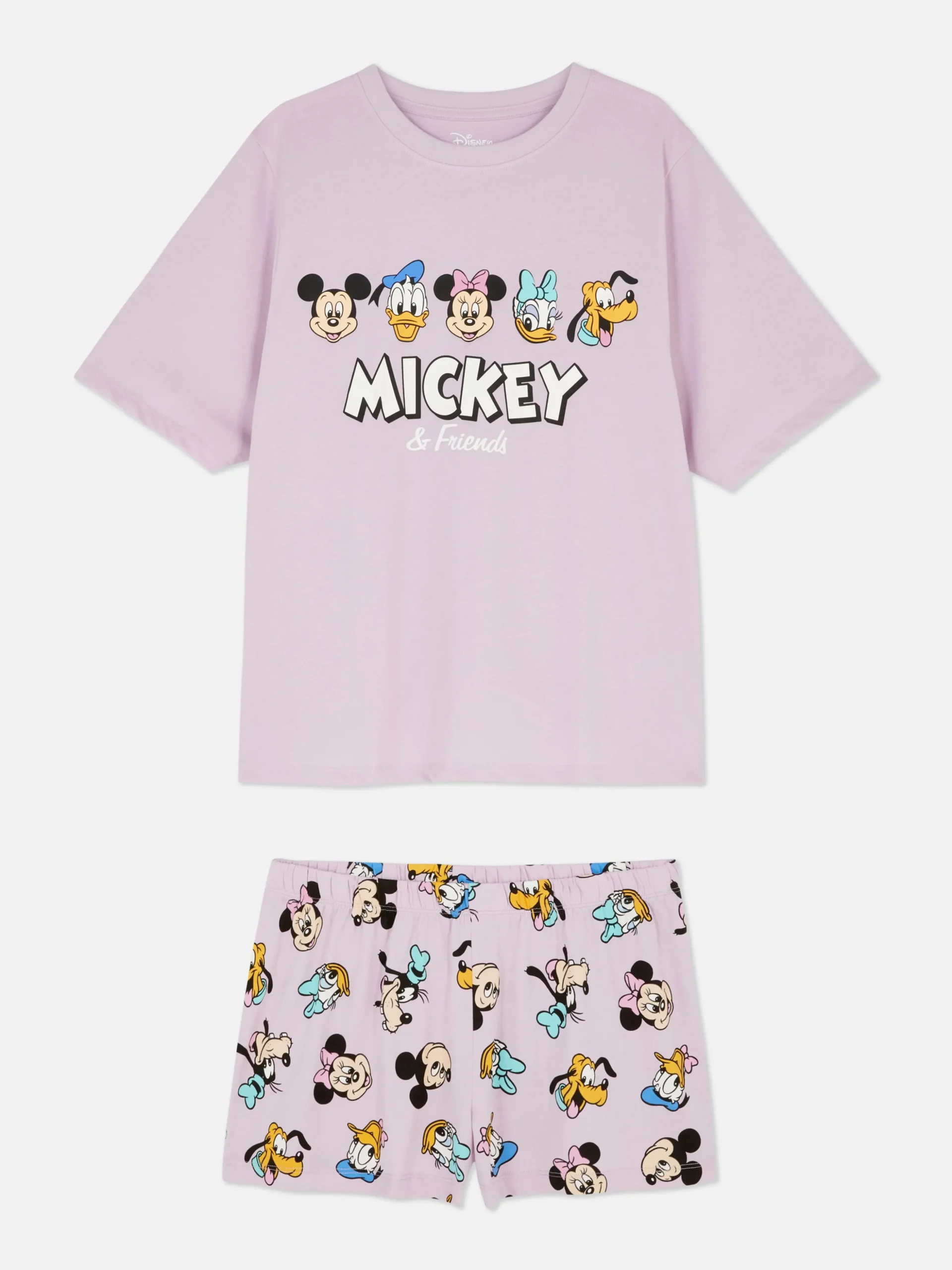 Disney’s Mickey Mouse And Friends T-shirt And Shorts Pajamas