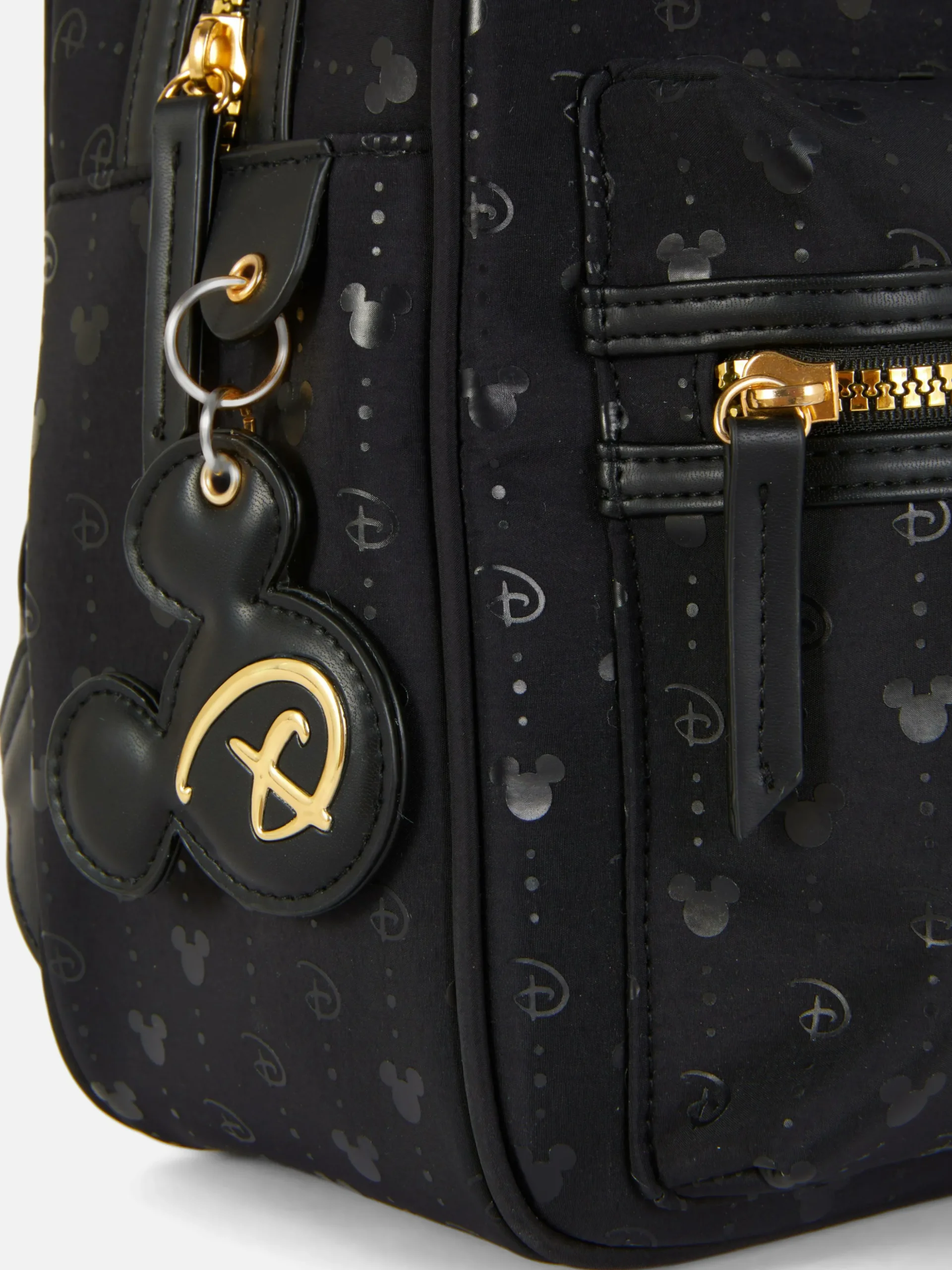 Disney’s Mickey Mouse Gold Tone Monogram Backpack
