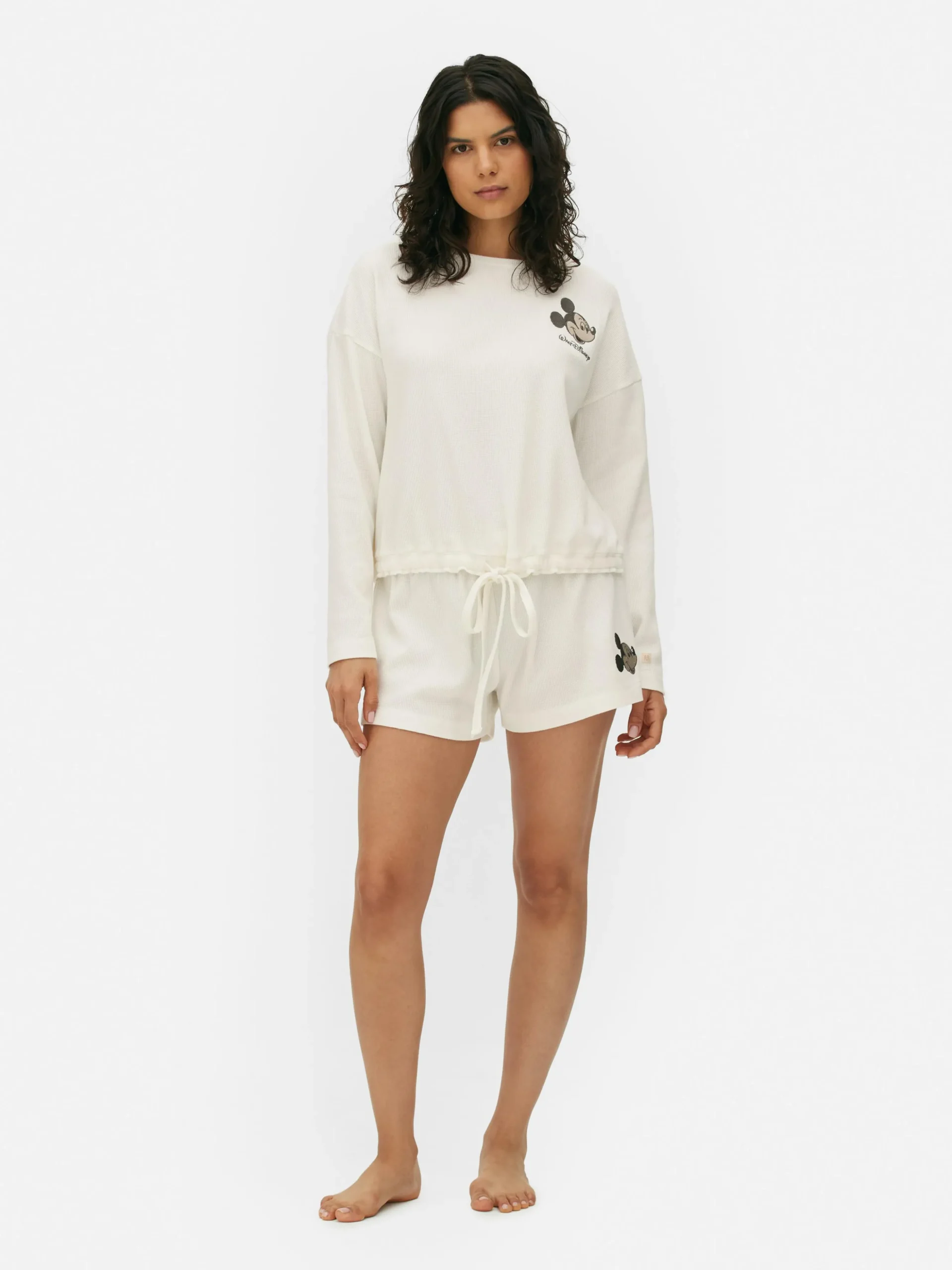 Disney’s Mickey Mouse Waffle Texture Pajama Top