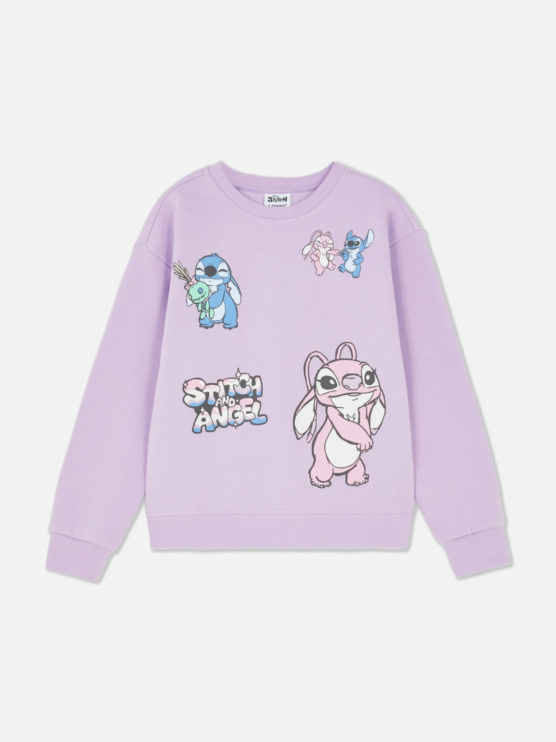 Disney’s Stitch And Angel Crew Neck Sweatshirt