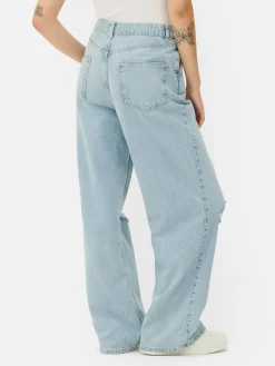 Distressed Wide Leg Jeans