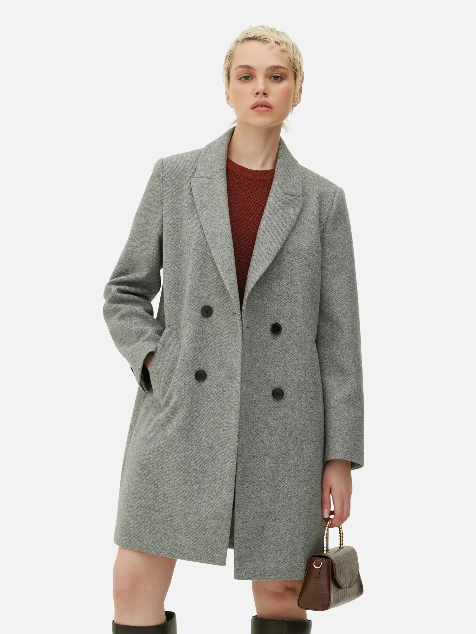 Double-Breasted Twill Coat