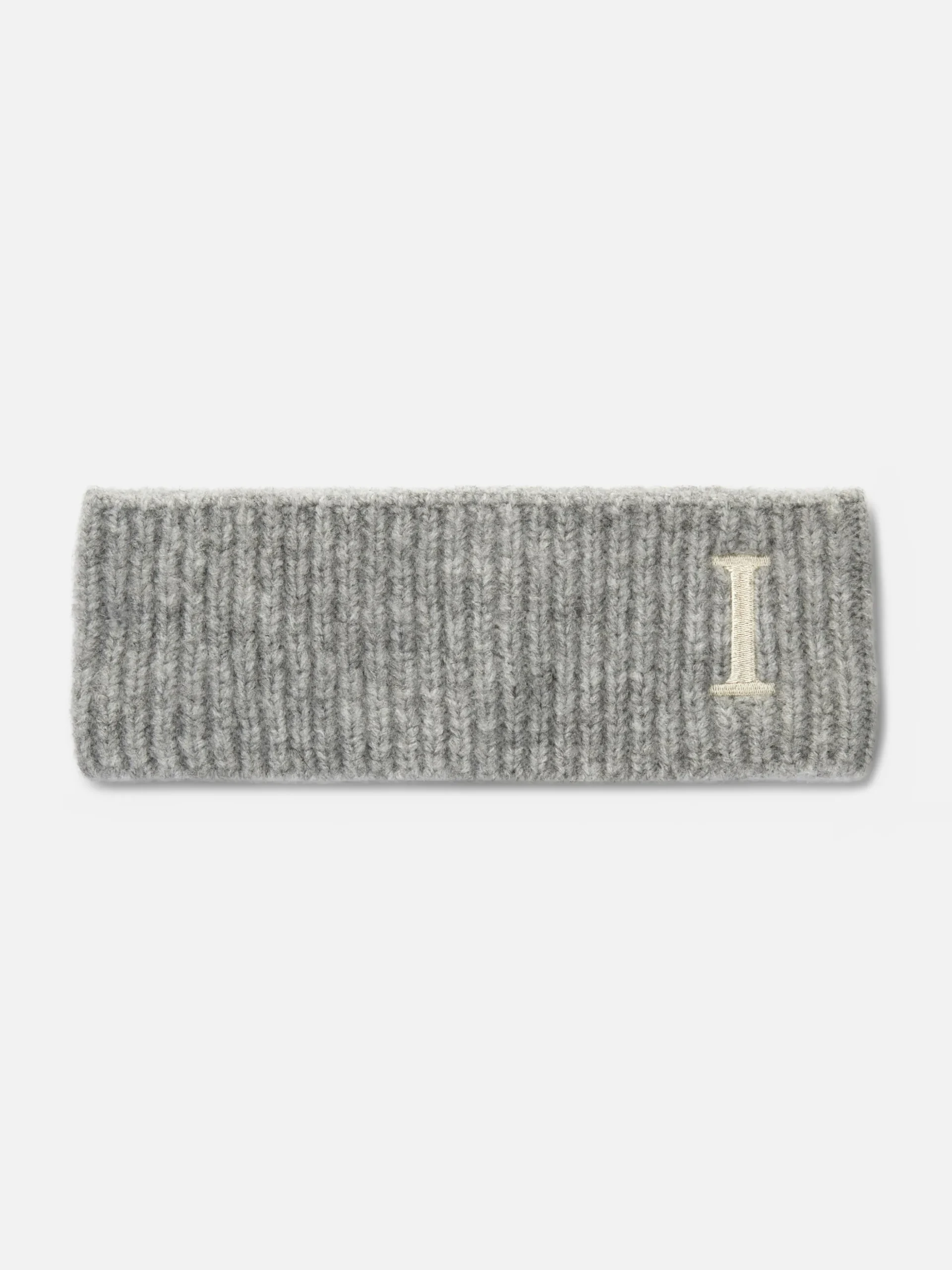 Embroidered Initial Knit Headband