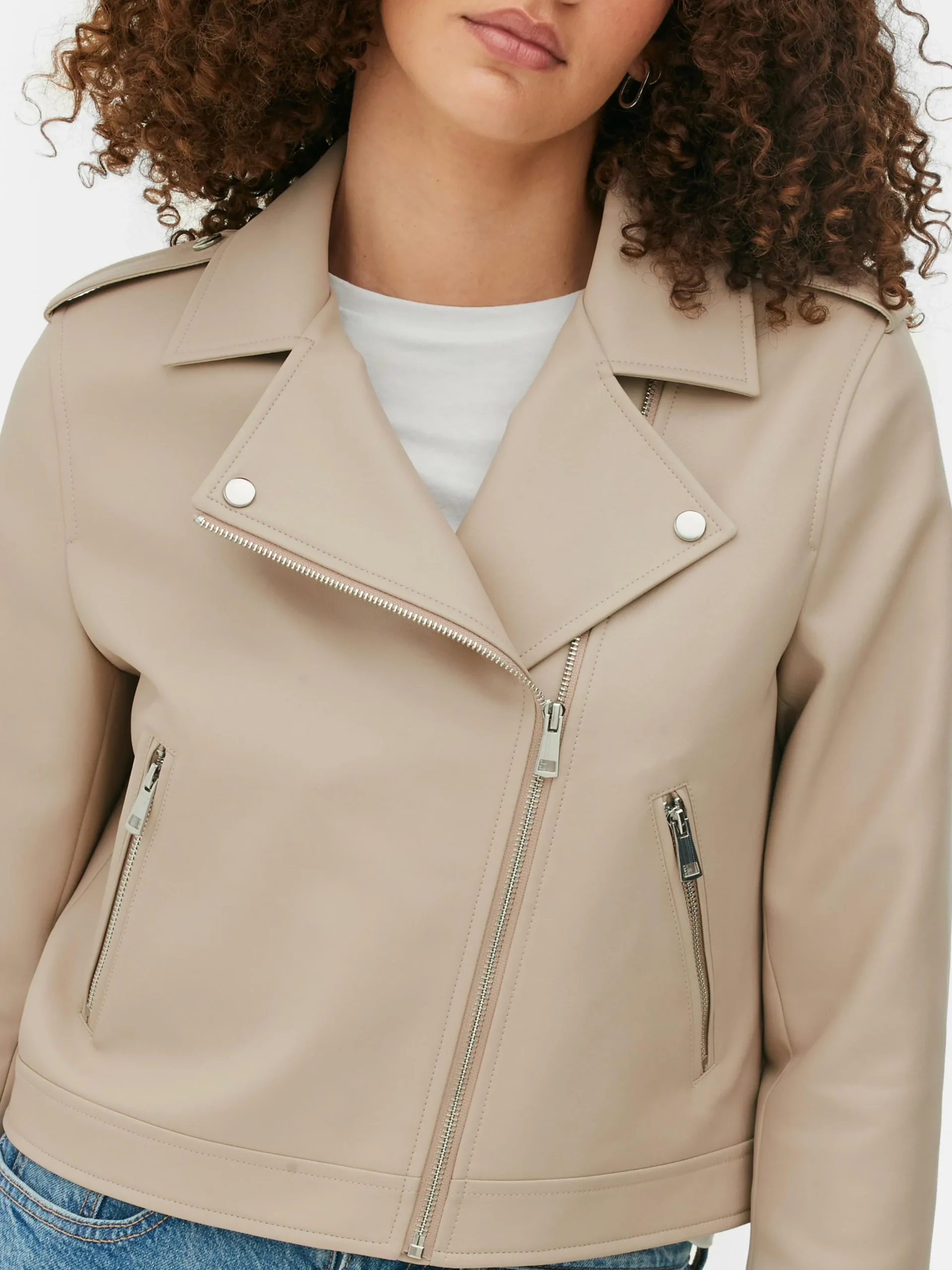 Essential Faux Leather Biker Jacket
