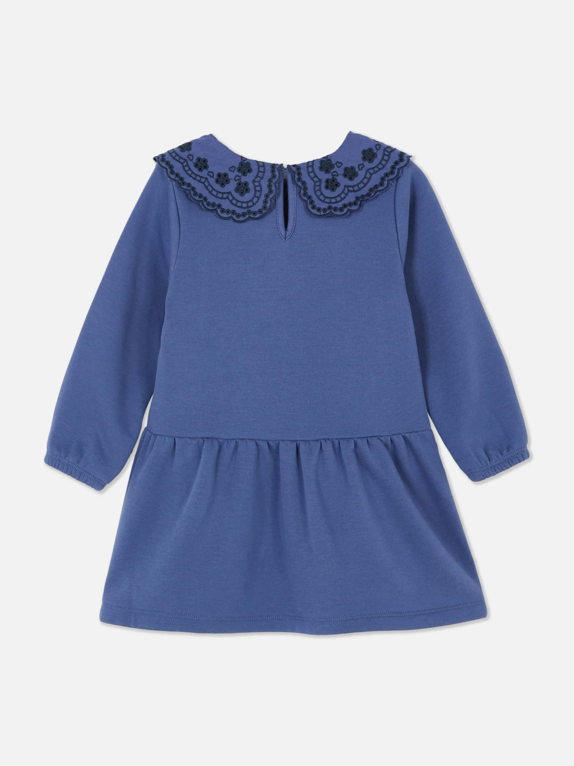 Eyelet Sweatshirt Dress