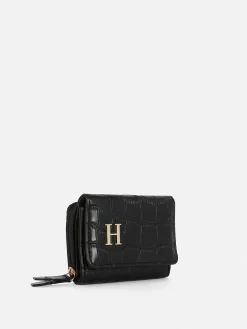 Faux Croc Initial Purse