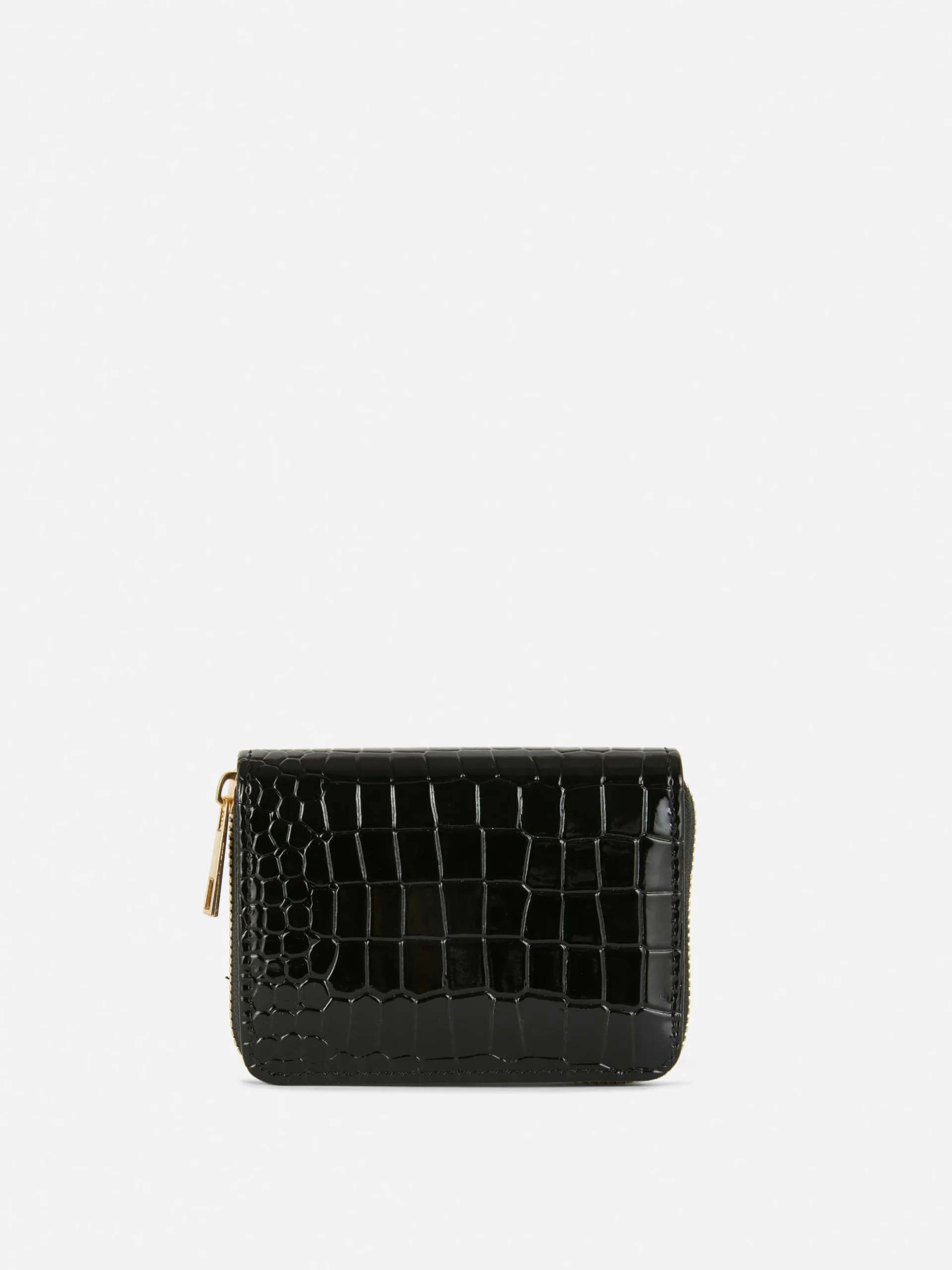 Faux Croc Zip Purse