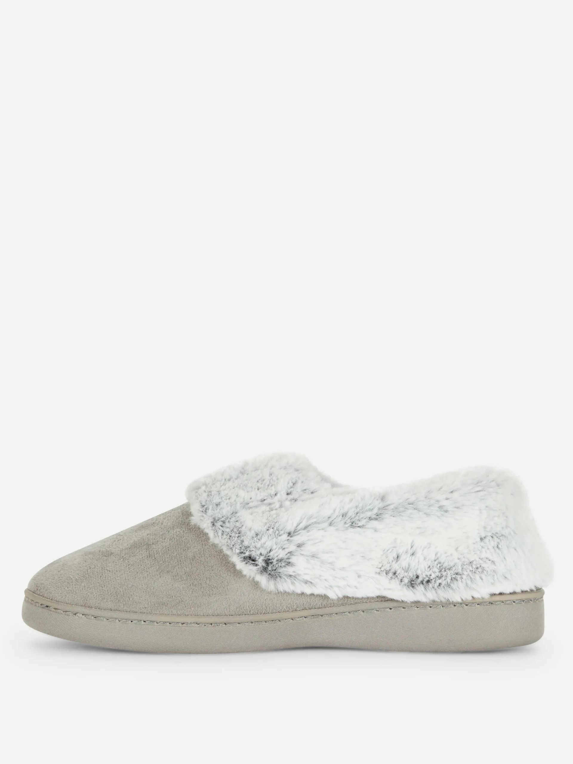 Faux Fur Lined Moccasin Slippers