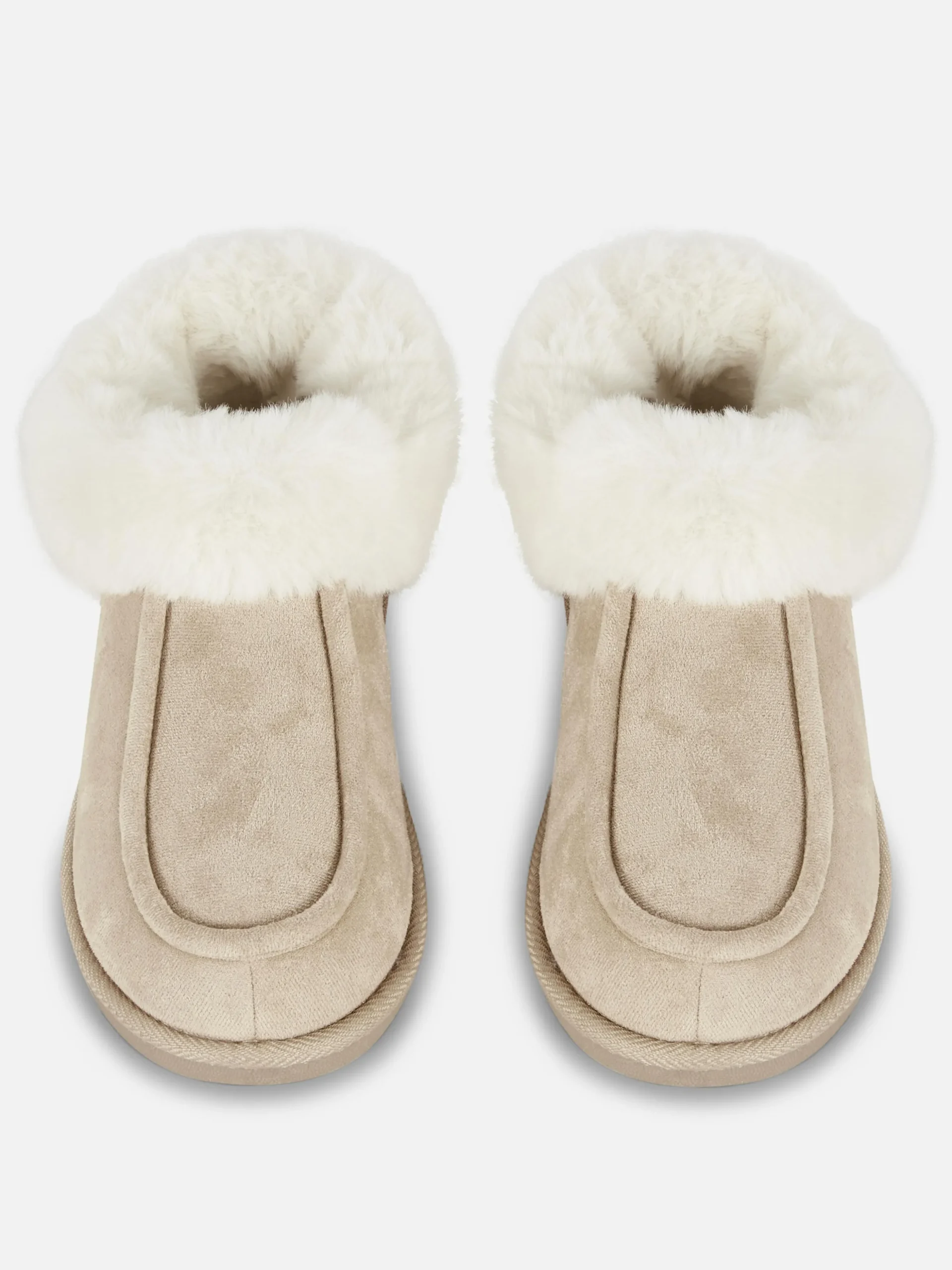 Faux Fur Lined Moccasin Slippers
