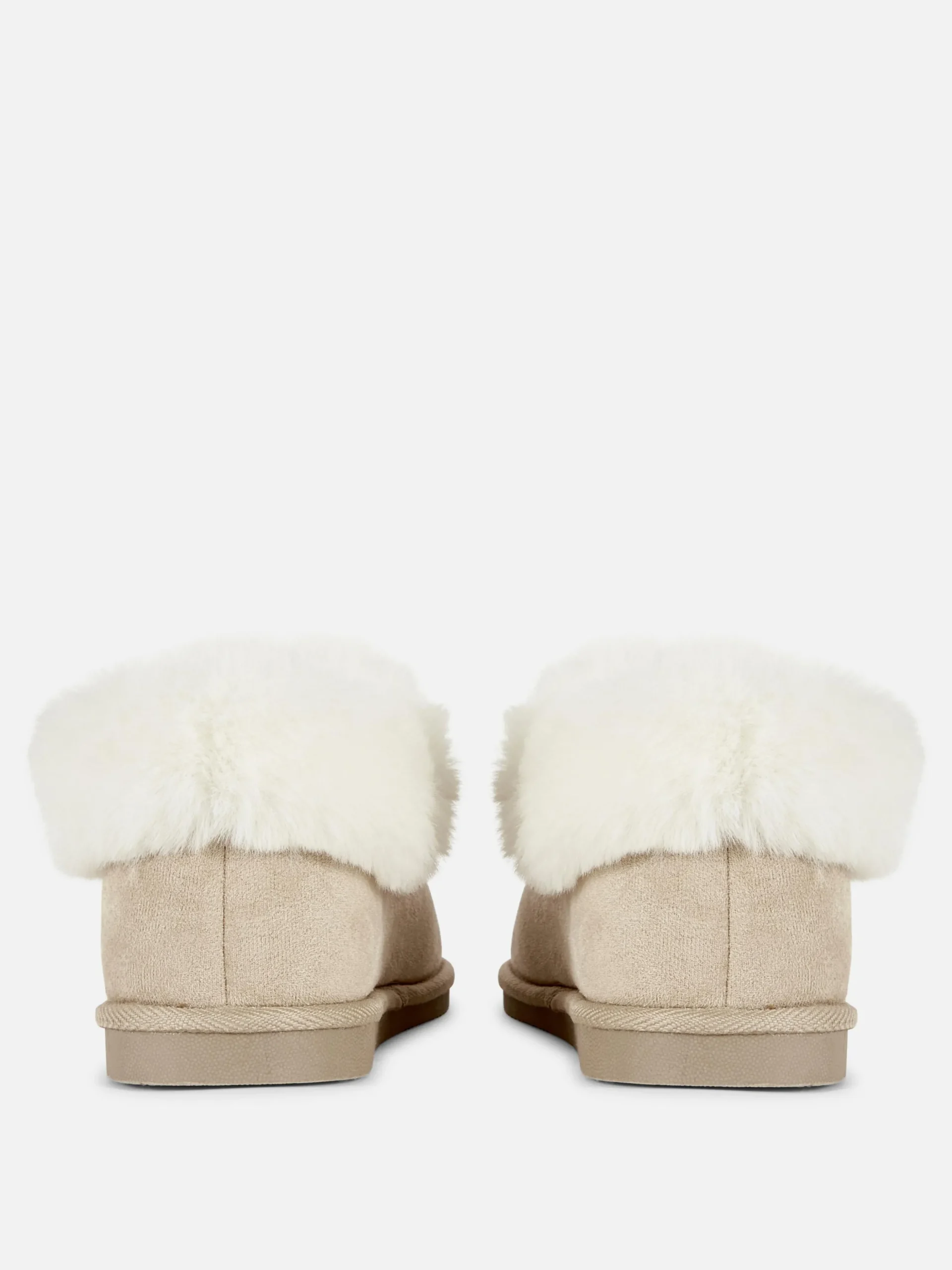 Faux Fur Lined Moccasin Slippers