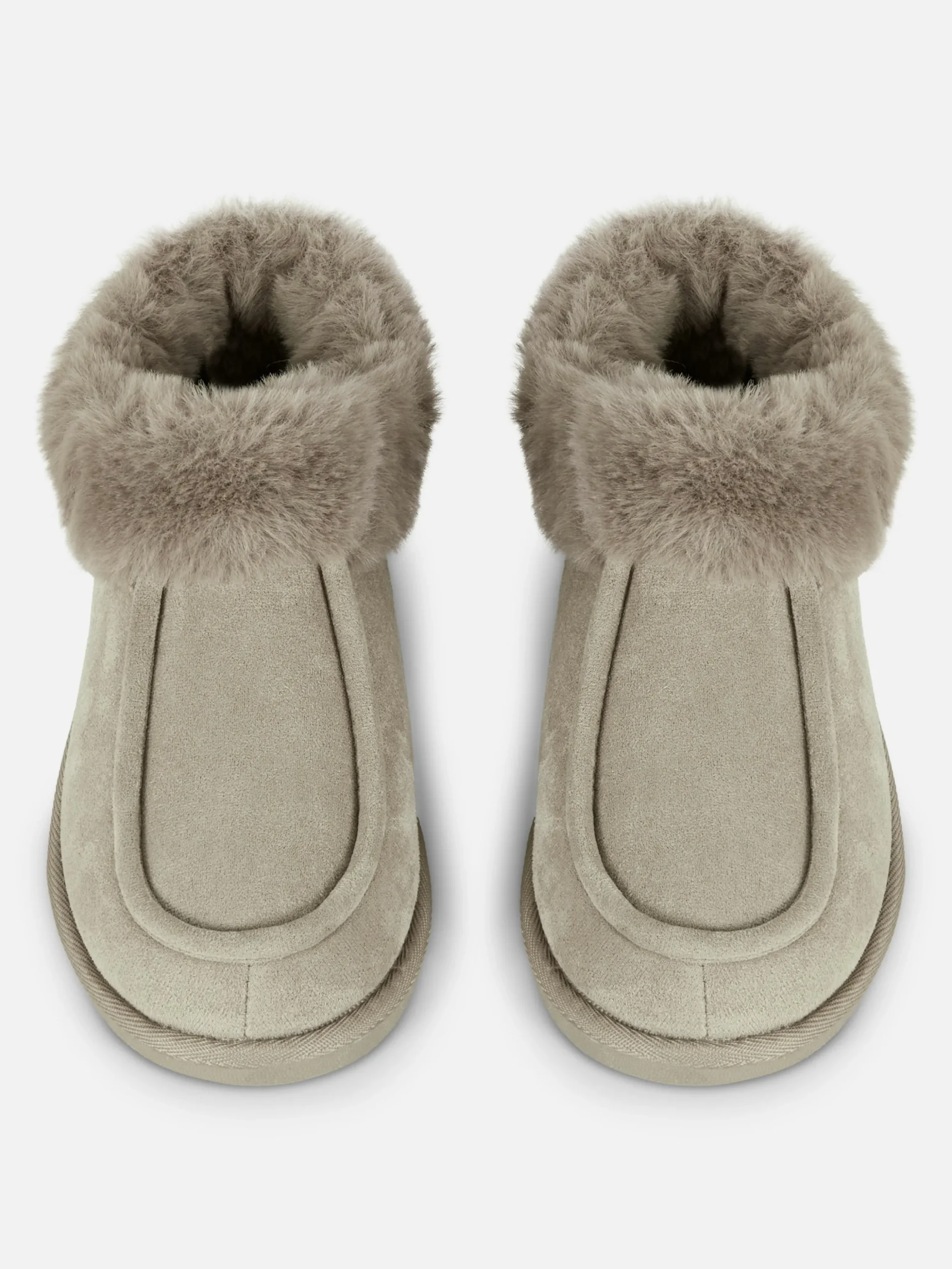 Faux Fur Lined Moccasin Slippers