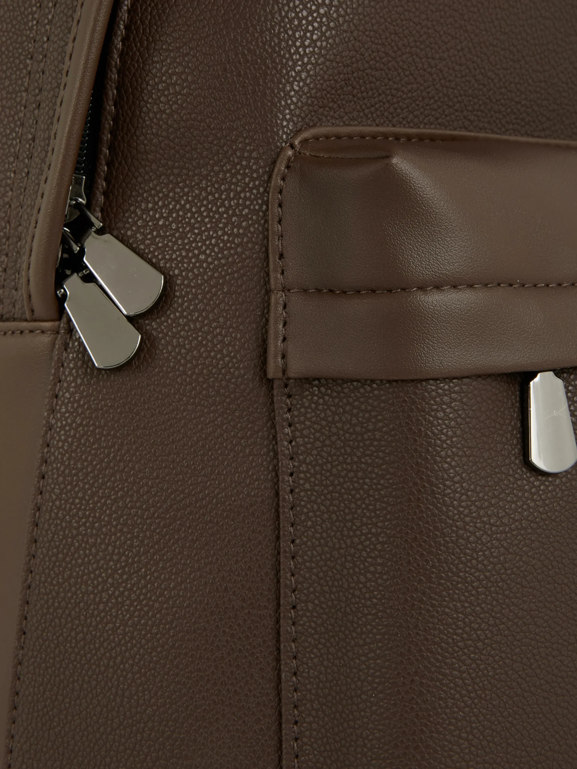 Faux Leather Backpack