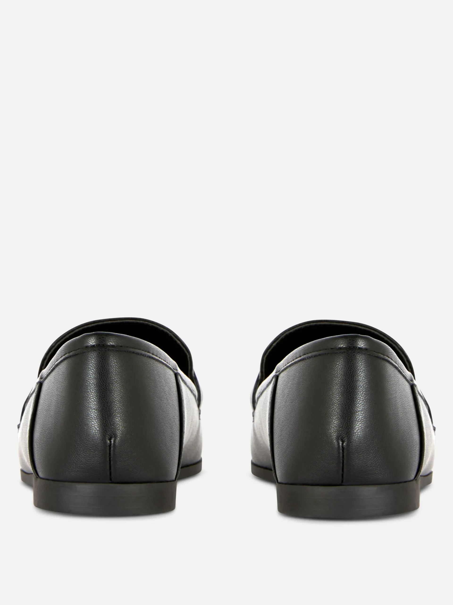 Faux Leather Buckle Loafers