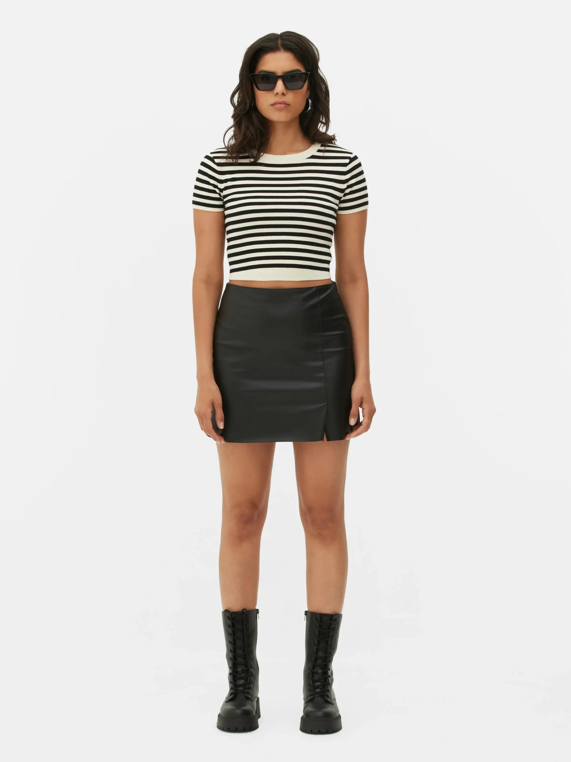 Faux Leather Mini Skirt