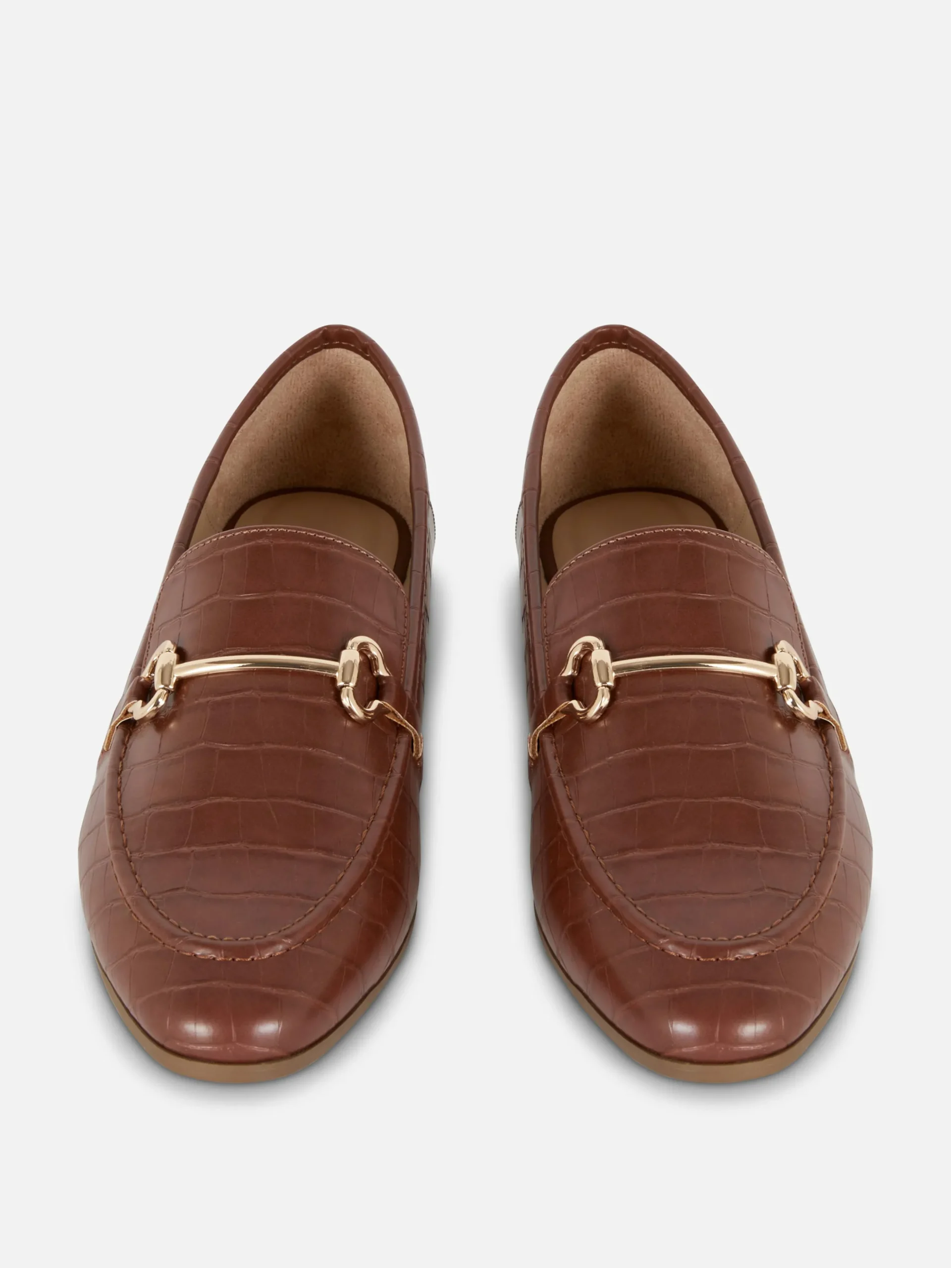 Faux Leather Snaffle Loafers