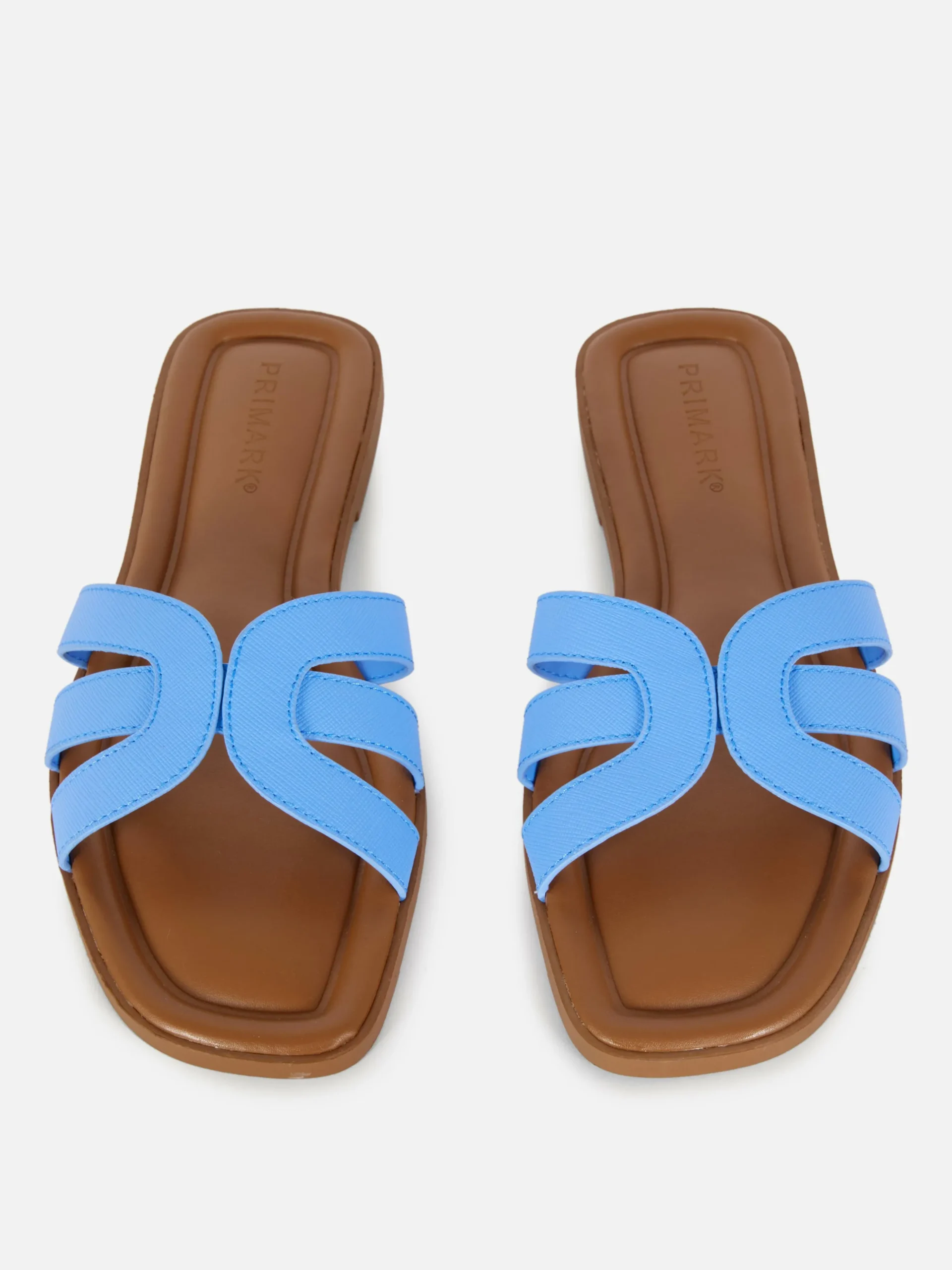 Faux Leather Strappy Mules