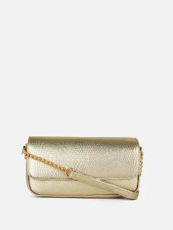 Faux Snakeskin Crossbody Bag